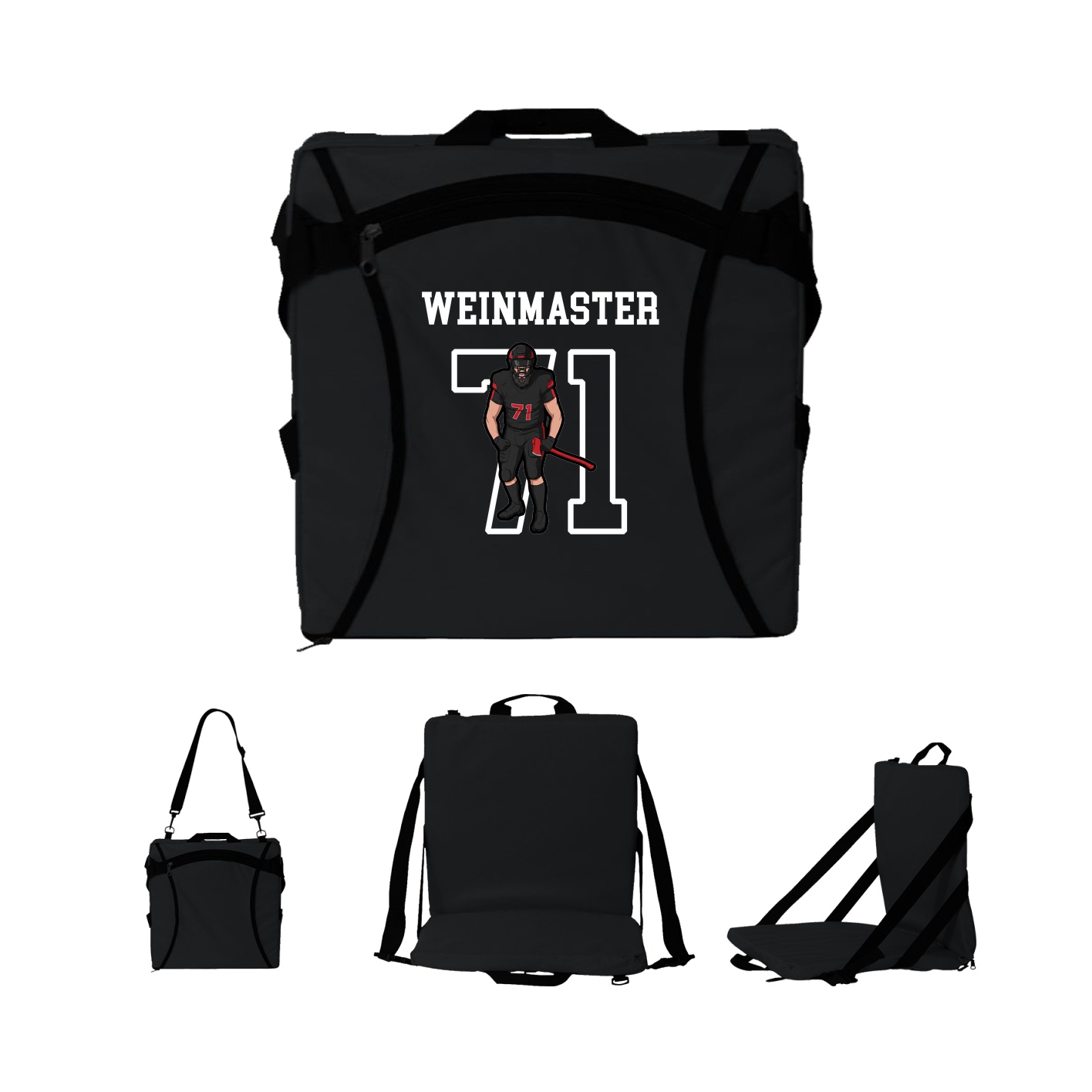 Folding Stadium Seat — Shirsey in Black