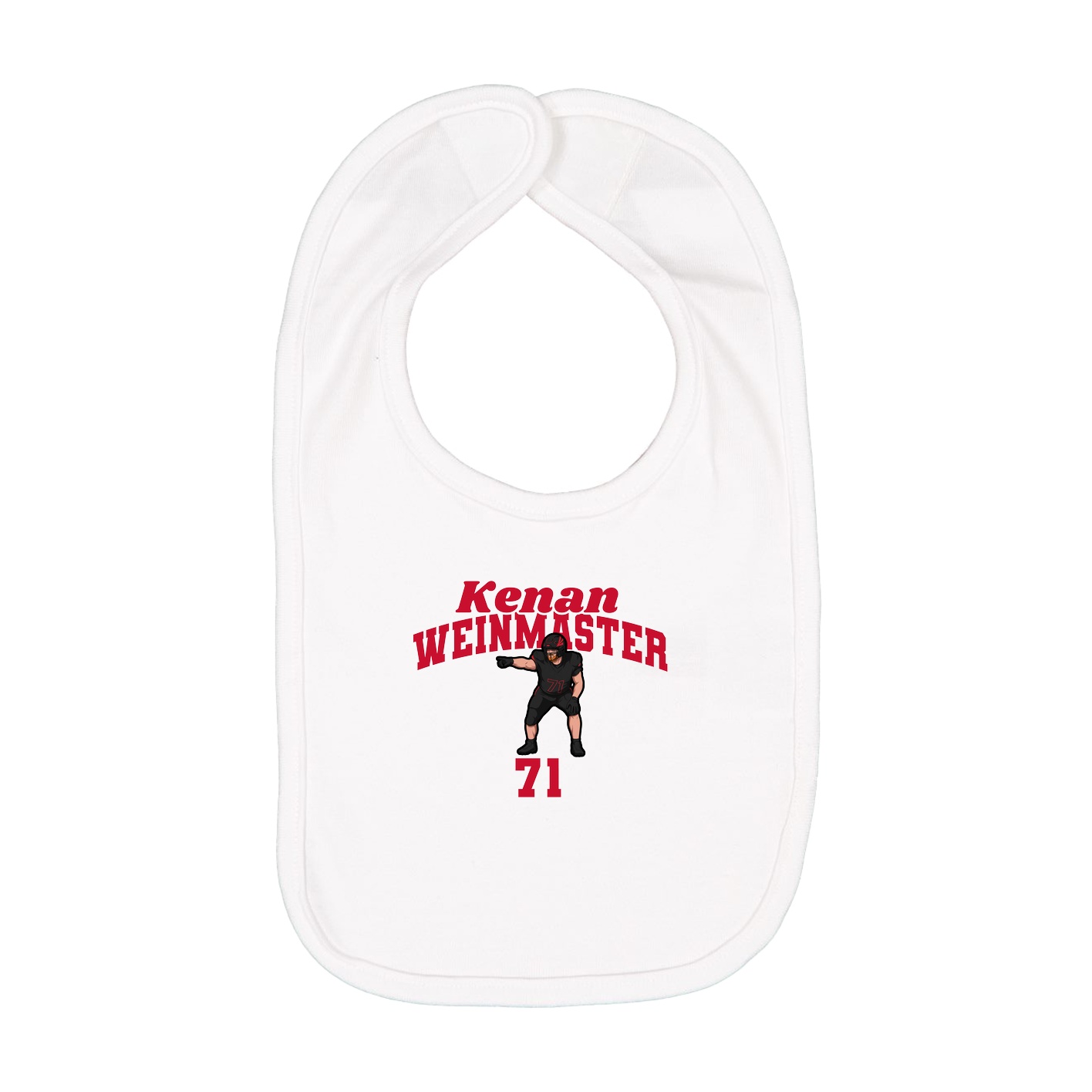 Infant Bib — Signature Arch in White