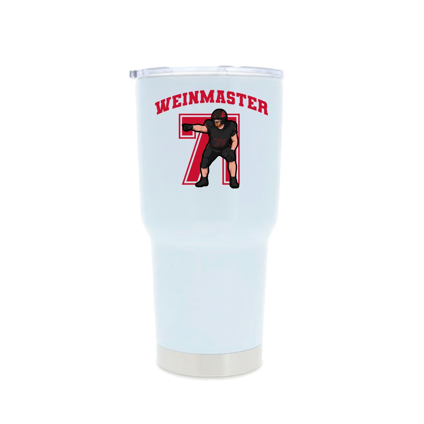 30oz Stainless Steel Tumbler — Number in White
