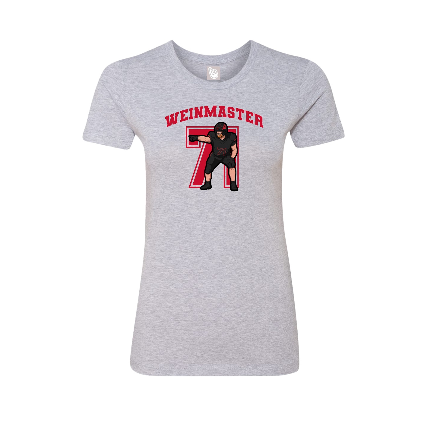 Fitted Women's Tee — Number in Grey
