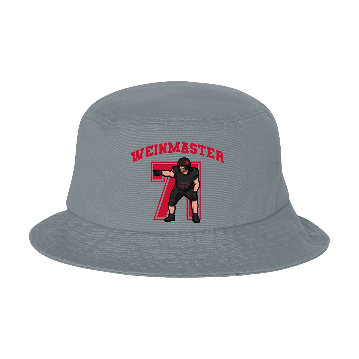 Bucket Cap — Number in Grey