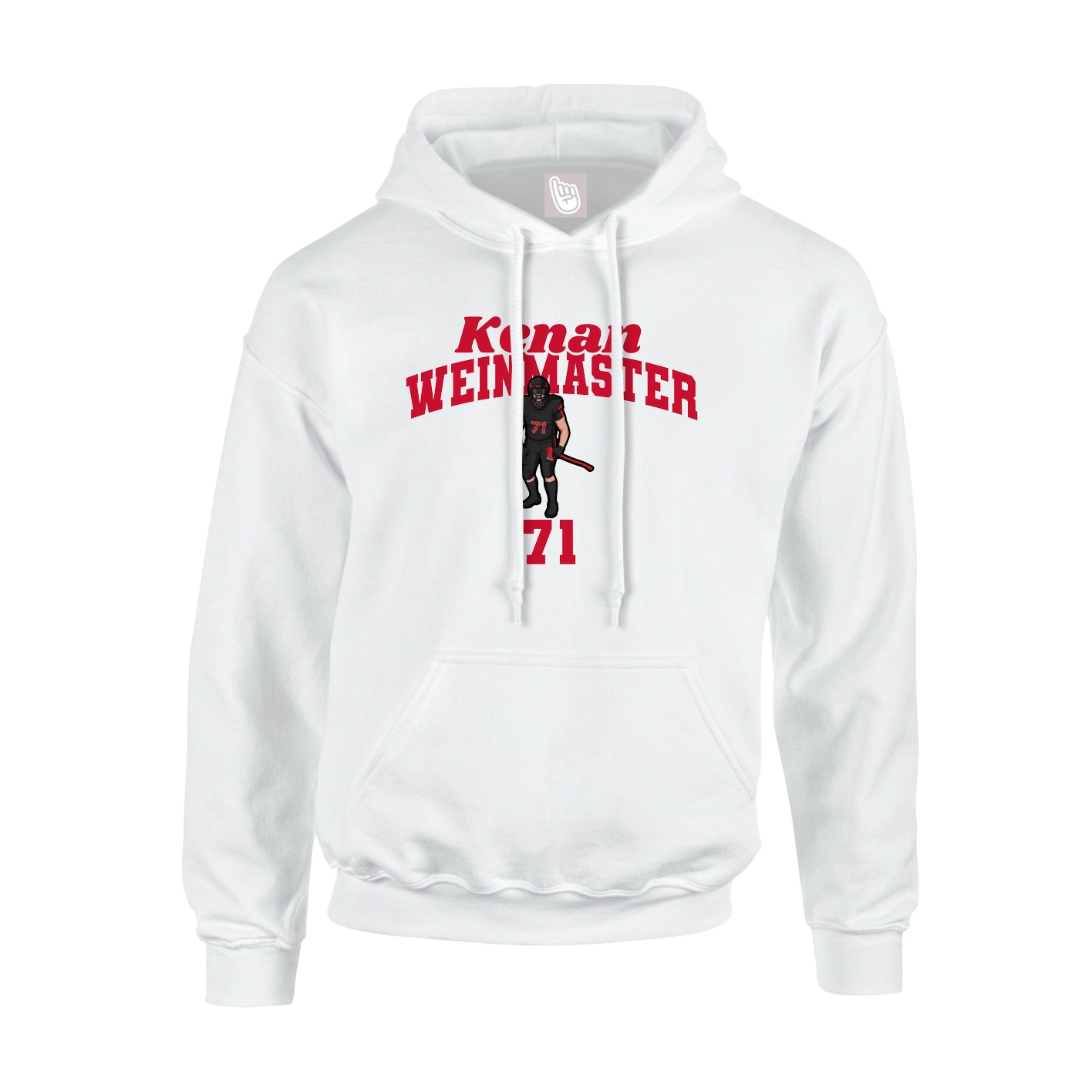 Hoodie — Signature Arch in White