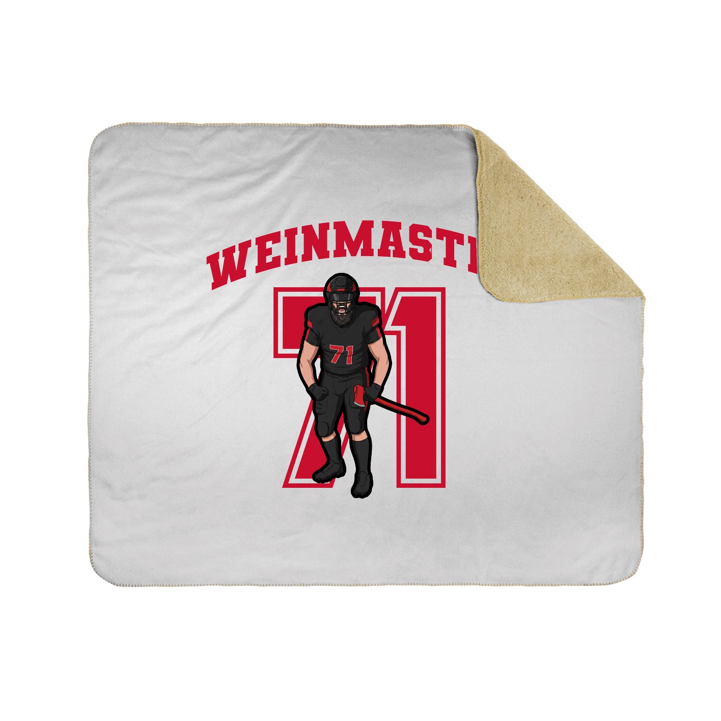 Throw Blanket — Number in White