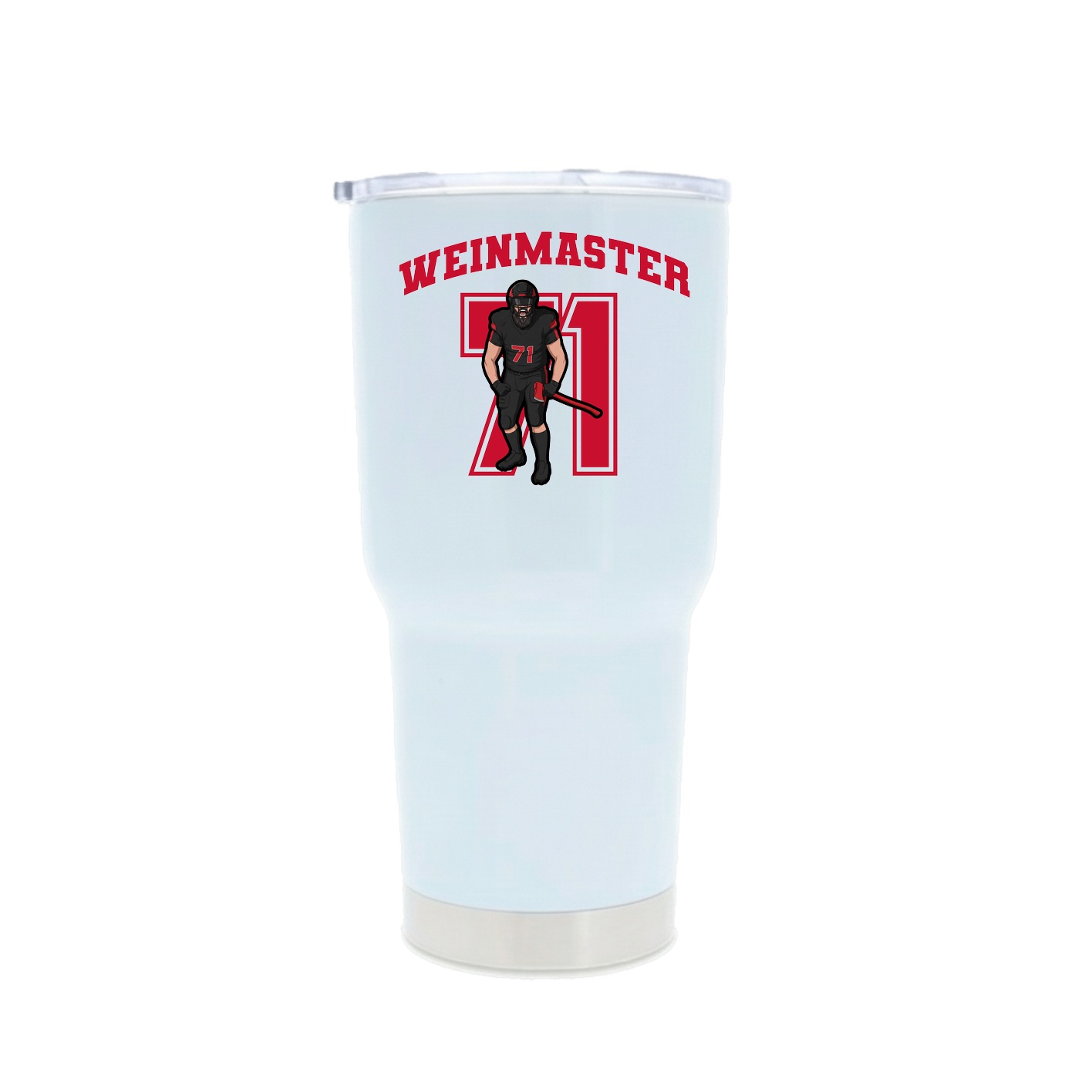 30oz Stainless Steel Tumbler — Number in White
