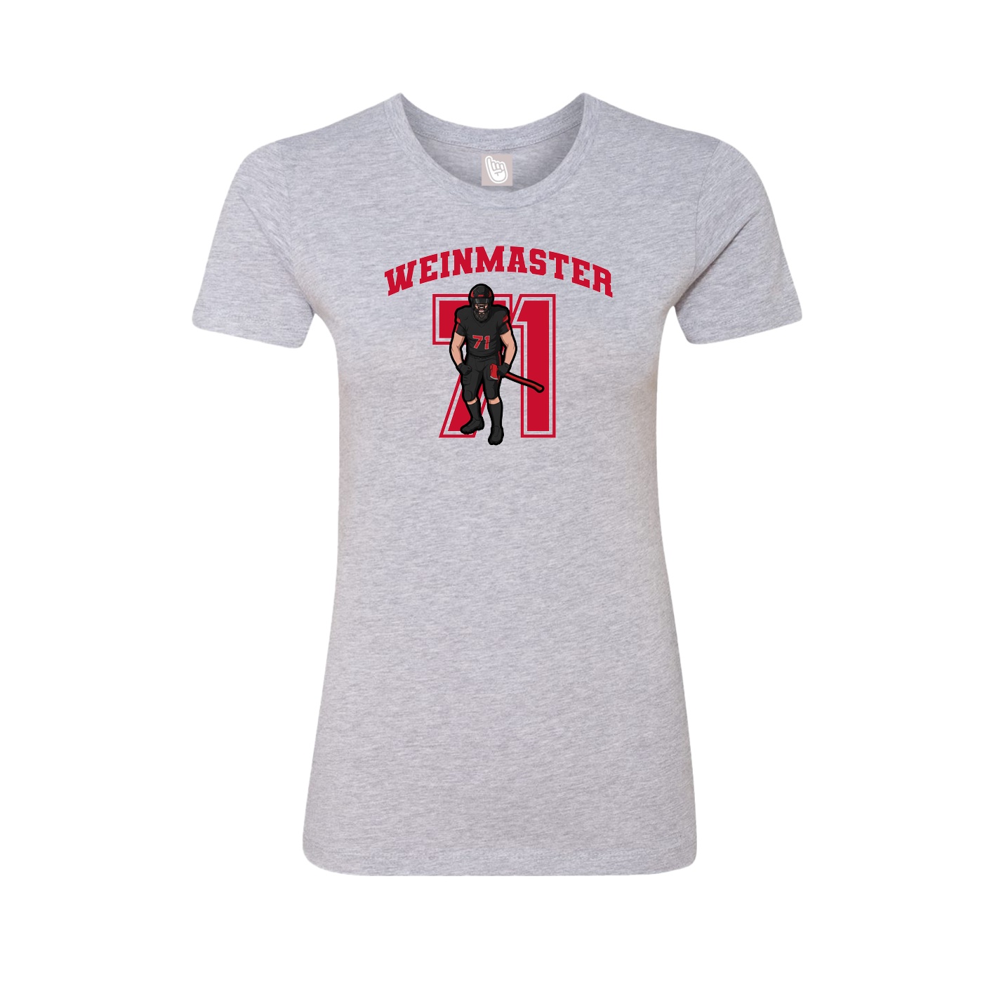 Fitted Women's Tee — Number in Grey