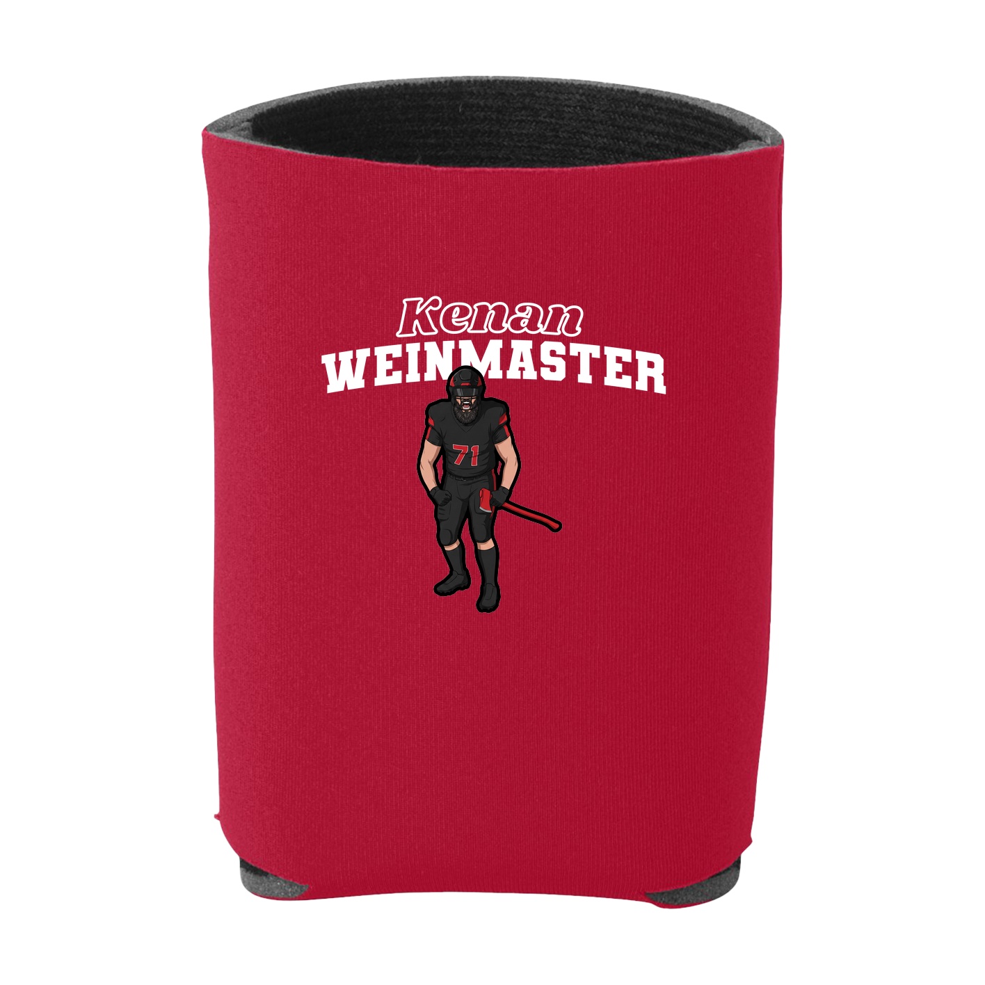 Can Holder — Name Arch in Red