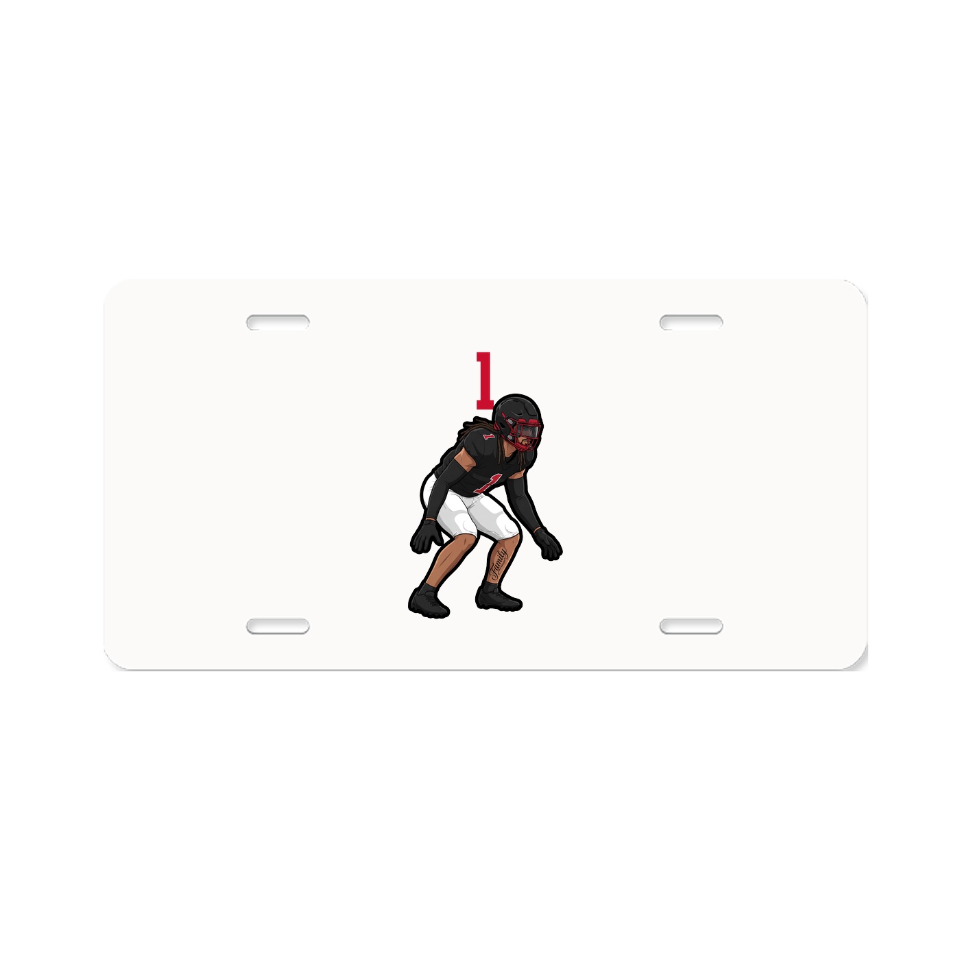 License Plate — Number Top in Classic