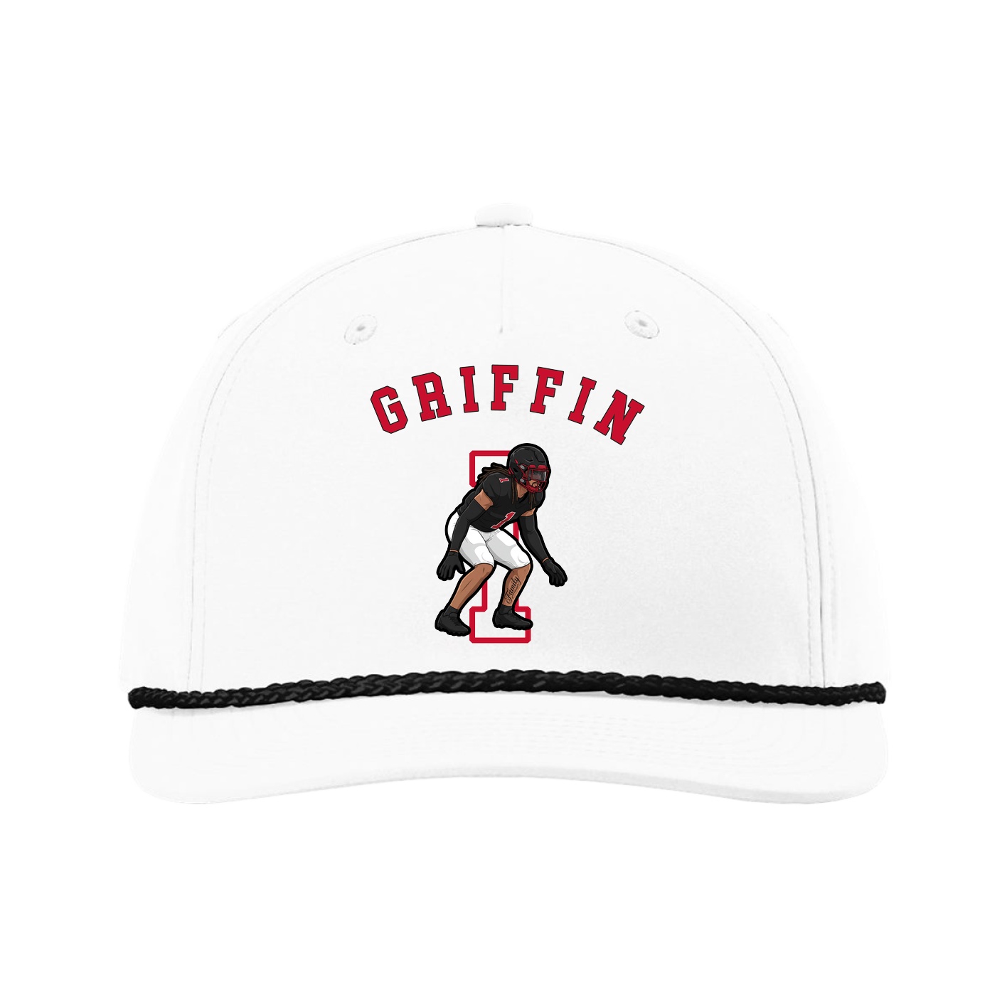 Five-Panel Classic Rope Cap — Shirsey Arch in White