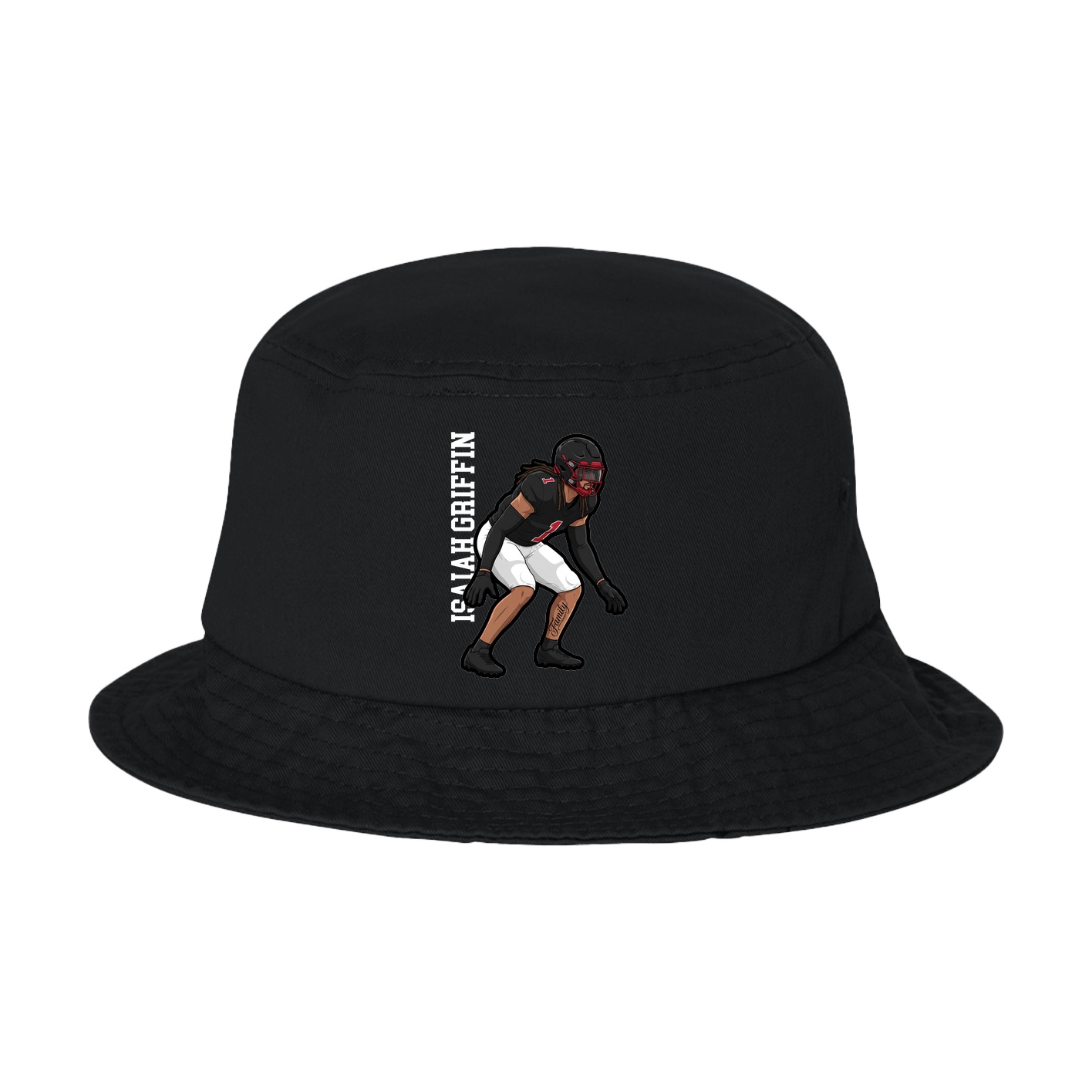 Bucket Cap — Name Vertical in Black