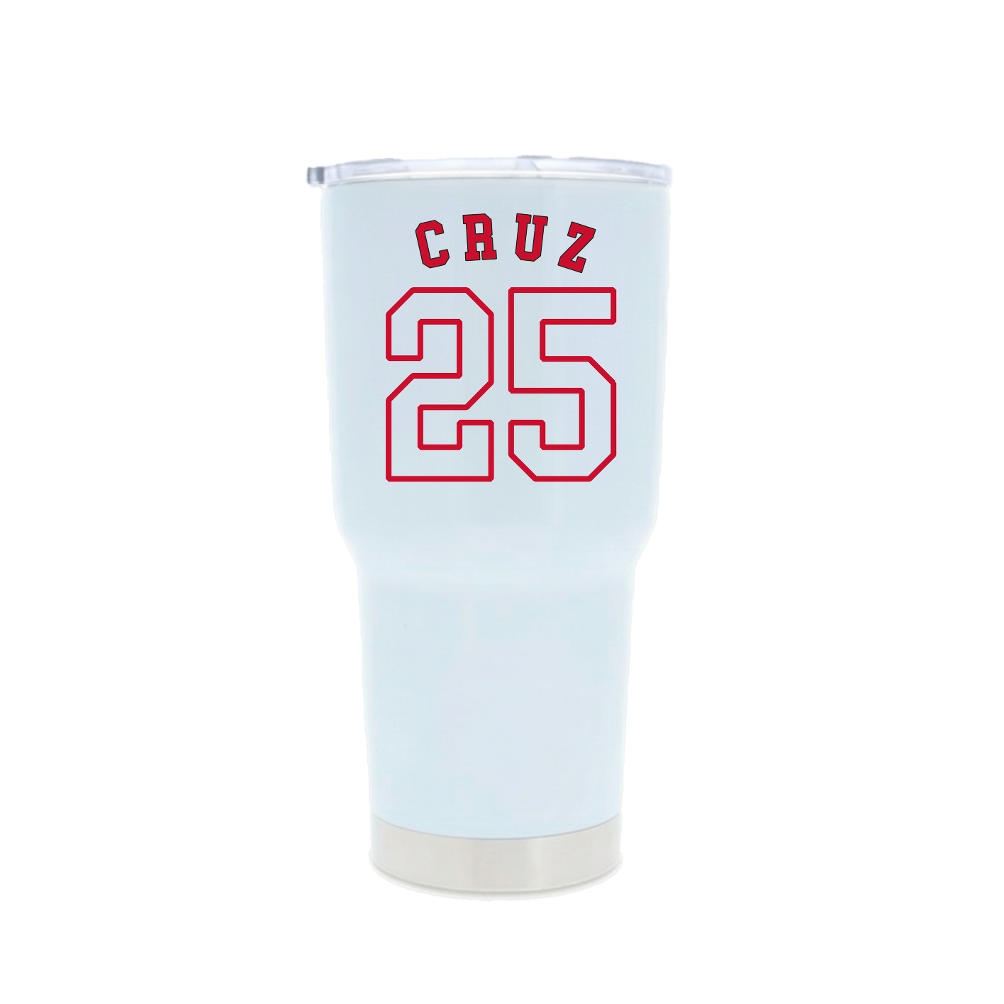 30oz Stainless Steel Tumbler — Shirsey Arch in White
