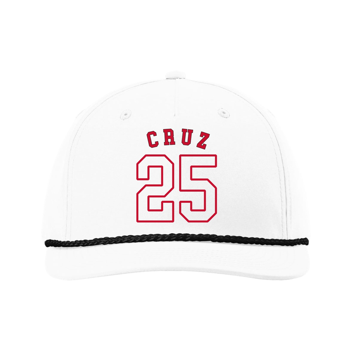 Five-Panel Classic Rope Cap — Shirsey Arch in White