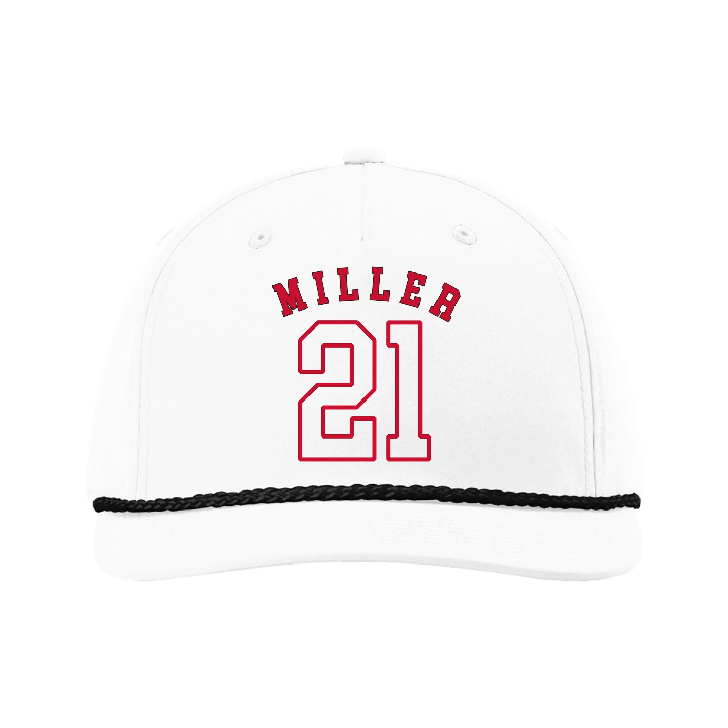 Five-Panel Classic Rope Cap — Shirsey Arch in White