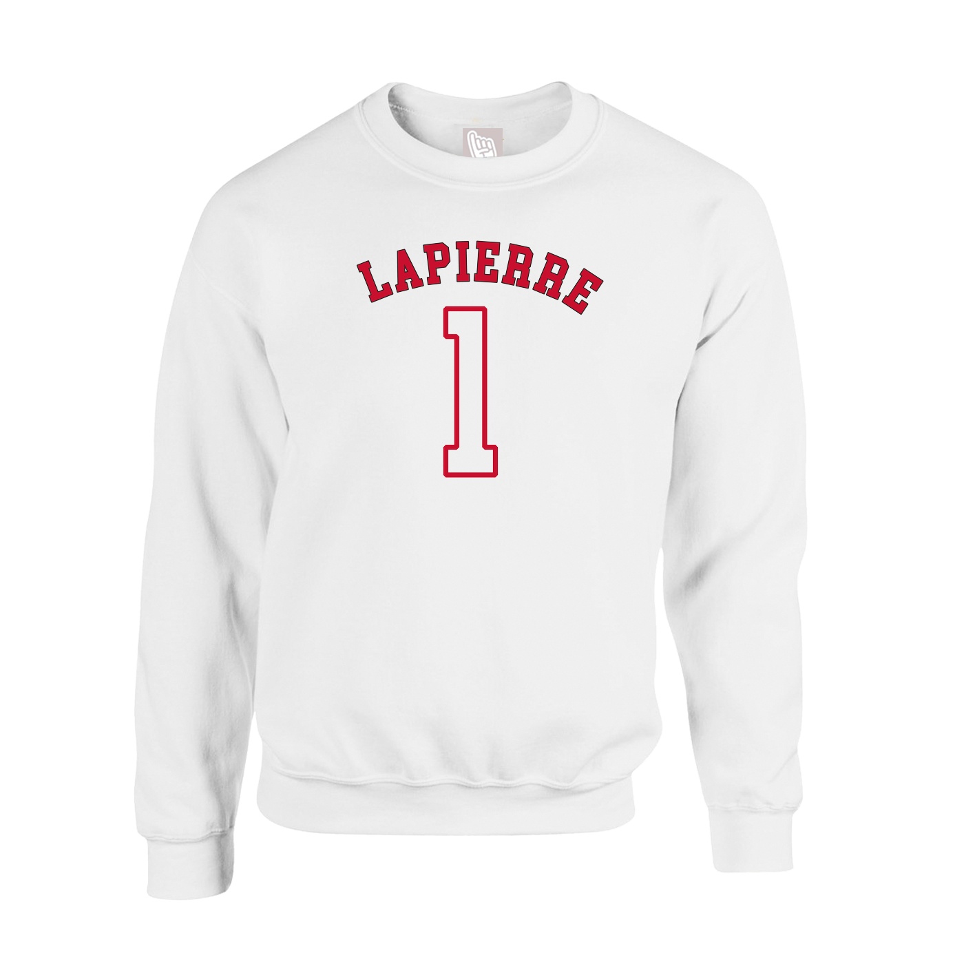 Fleece Crew — Shirsey Arch in White