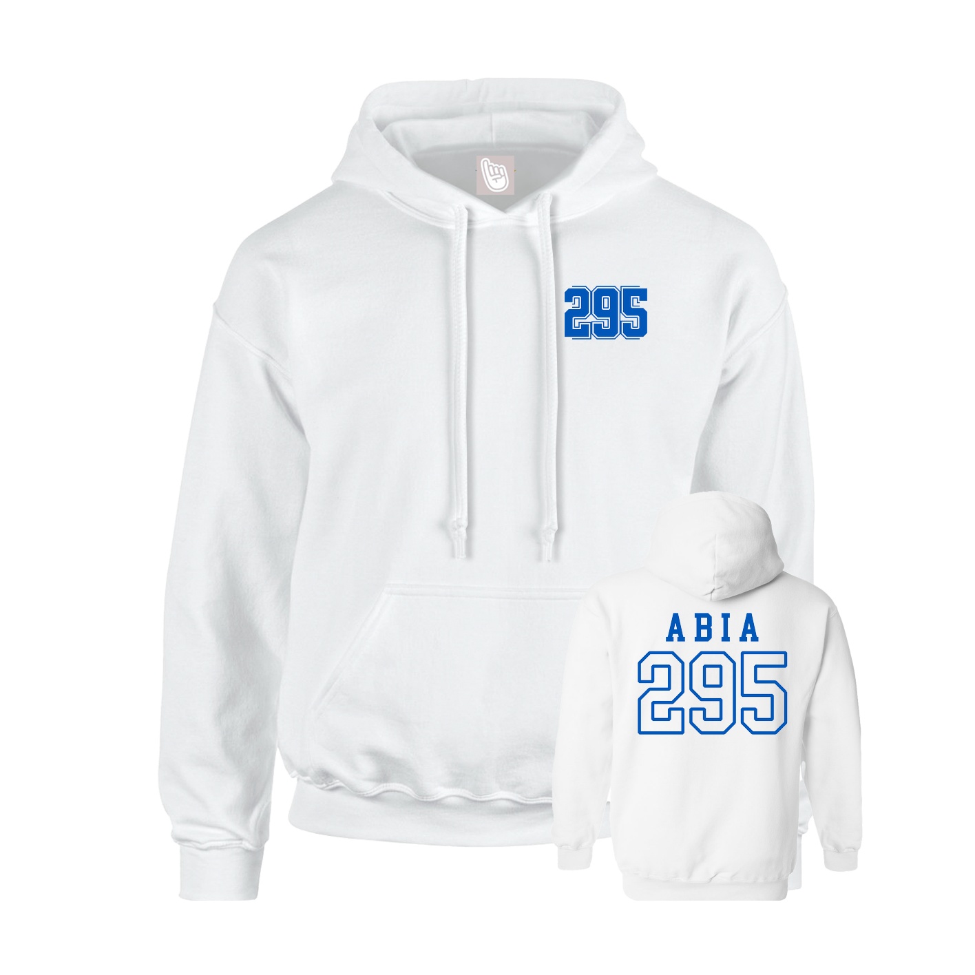 Hoodie — Chest Back in White