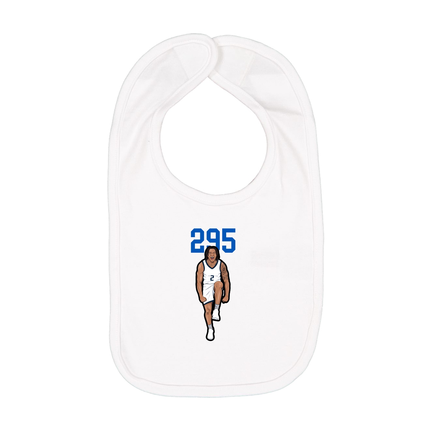 Infant Bib — Number Top in White