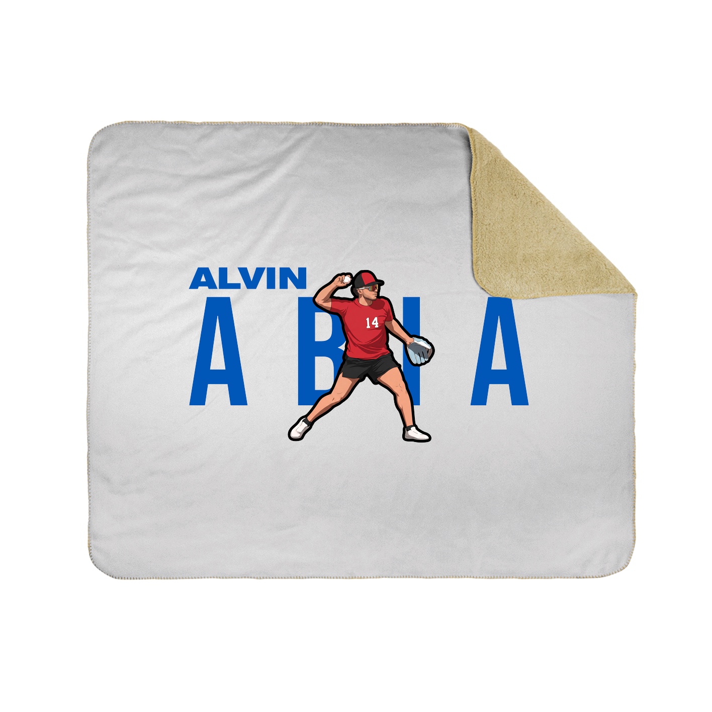 Throw Blanket — Player Name in White
