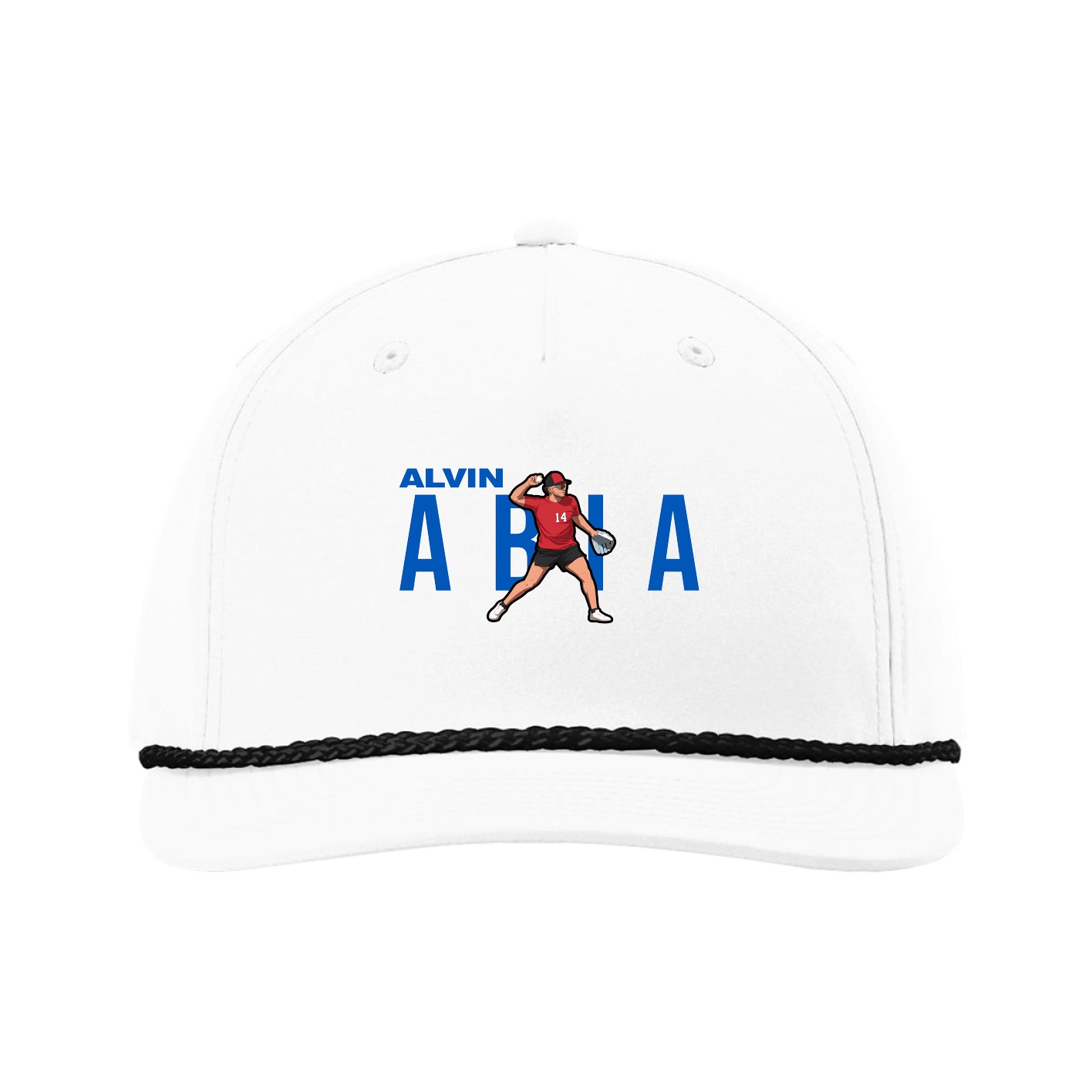 Five-Panel Classic Rope Cap — Player Name in White