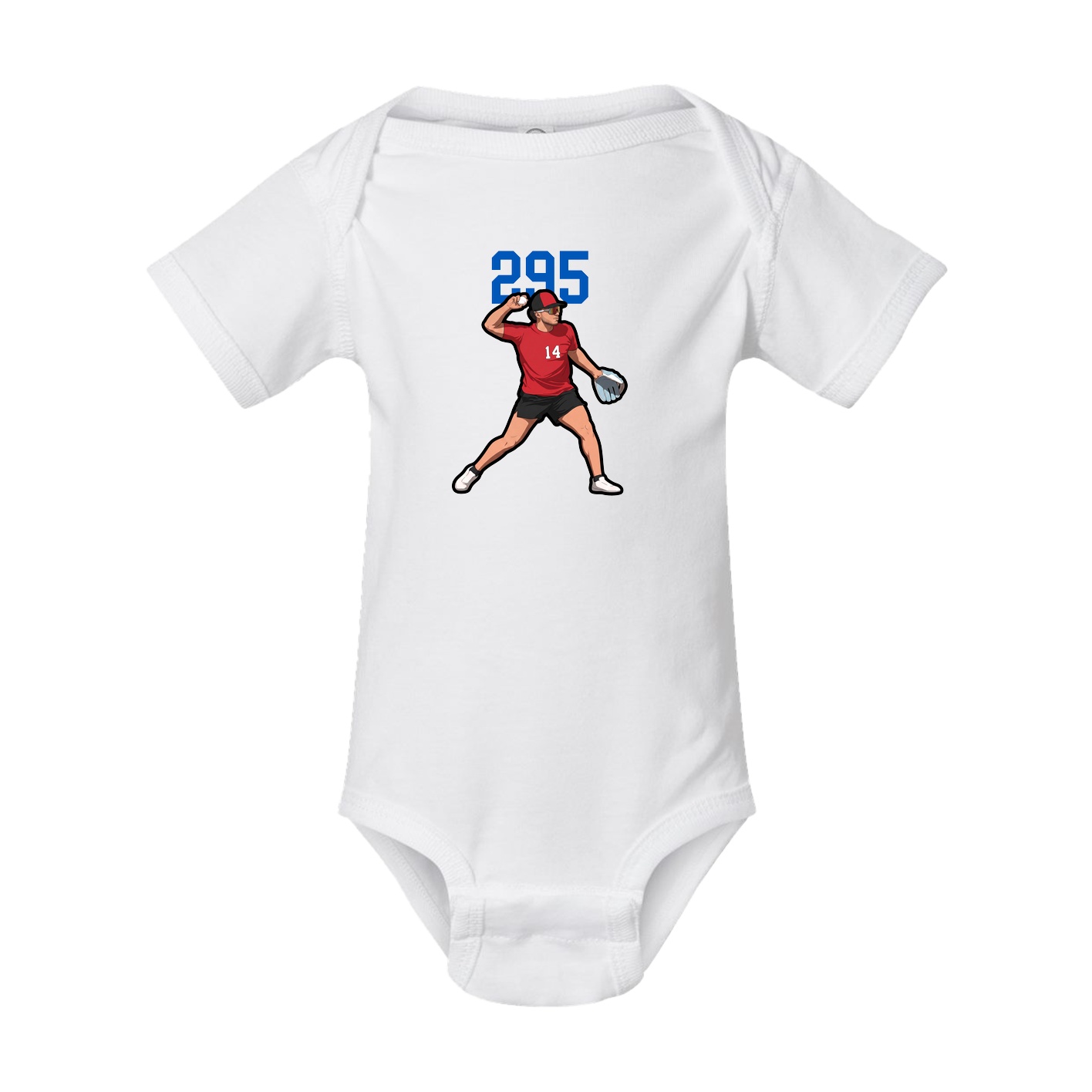 Baby Onesie — Number Top in White