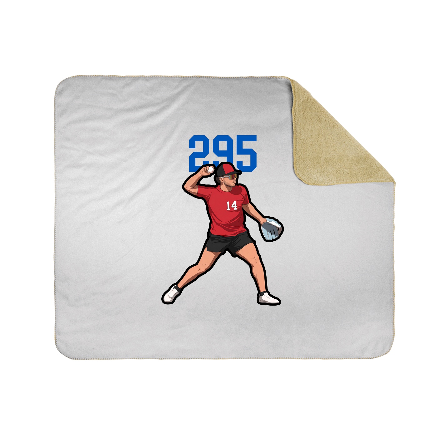 Throw Blanket — Number Top in White