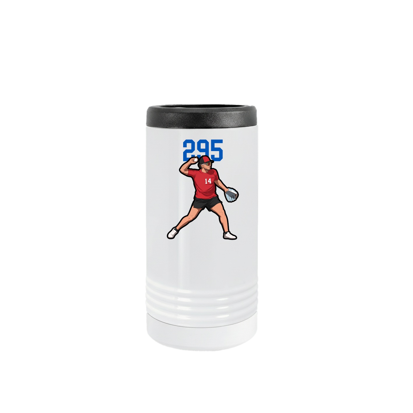 Slim Beverage Holder — Number Top in White