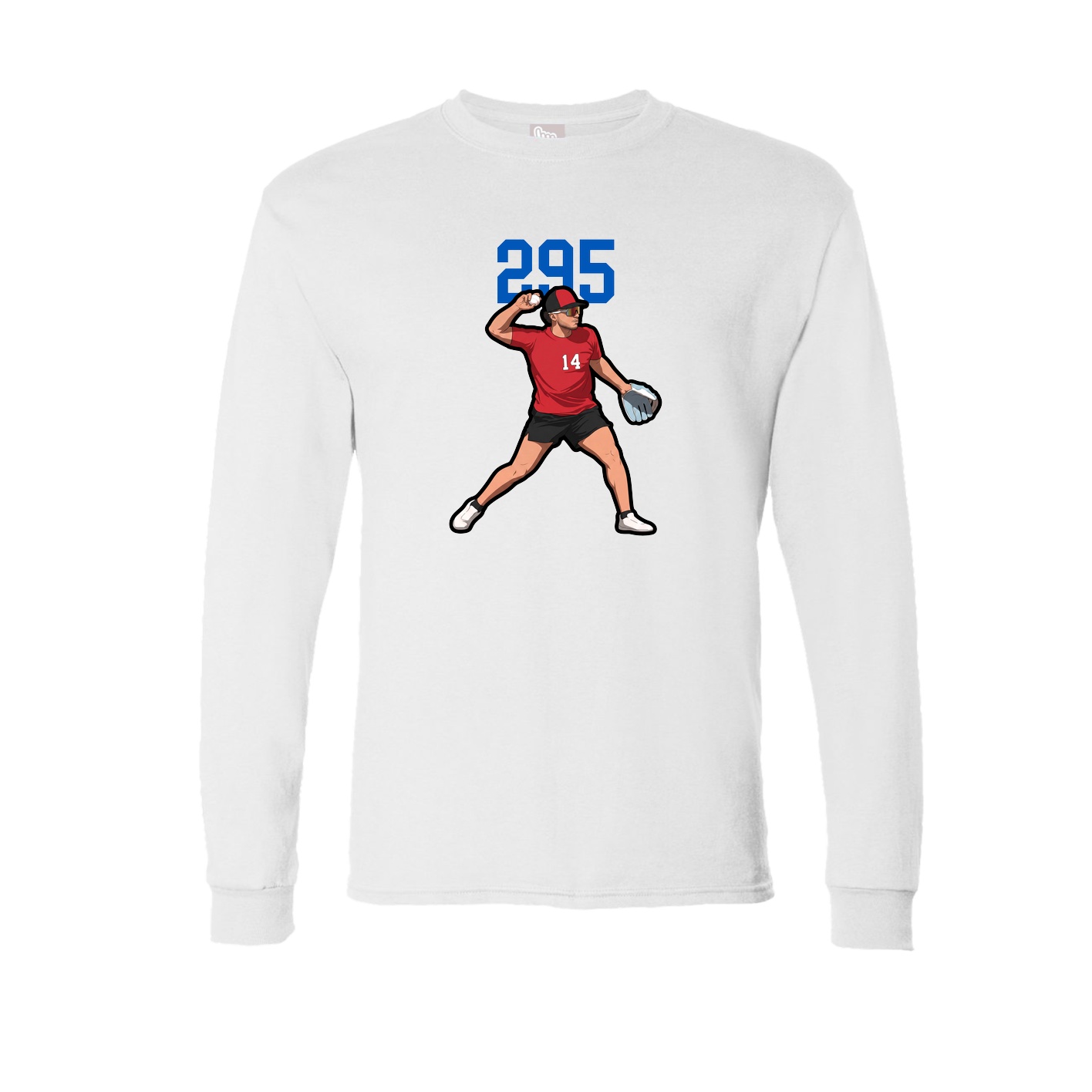Long Sleeve Tee — Number Top in White
