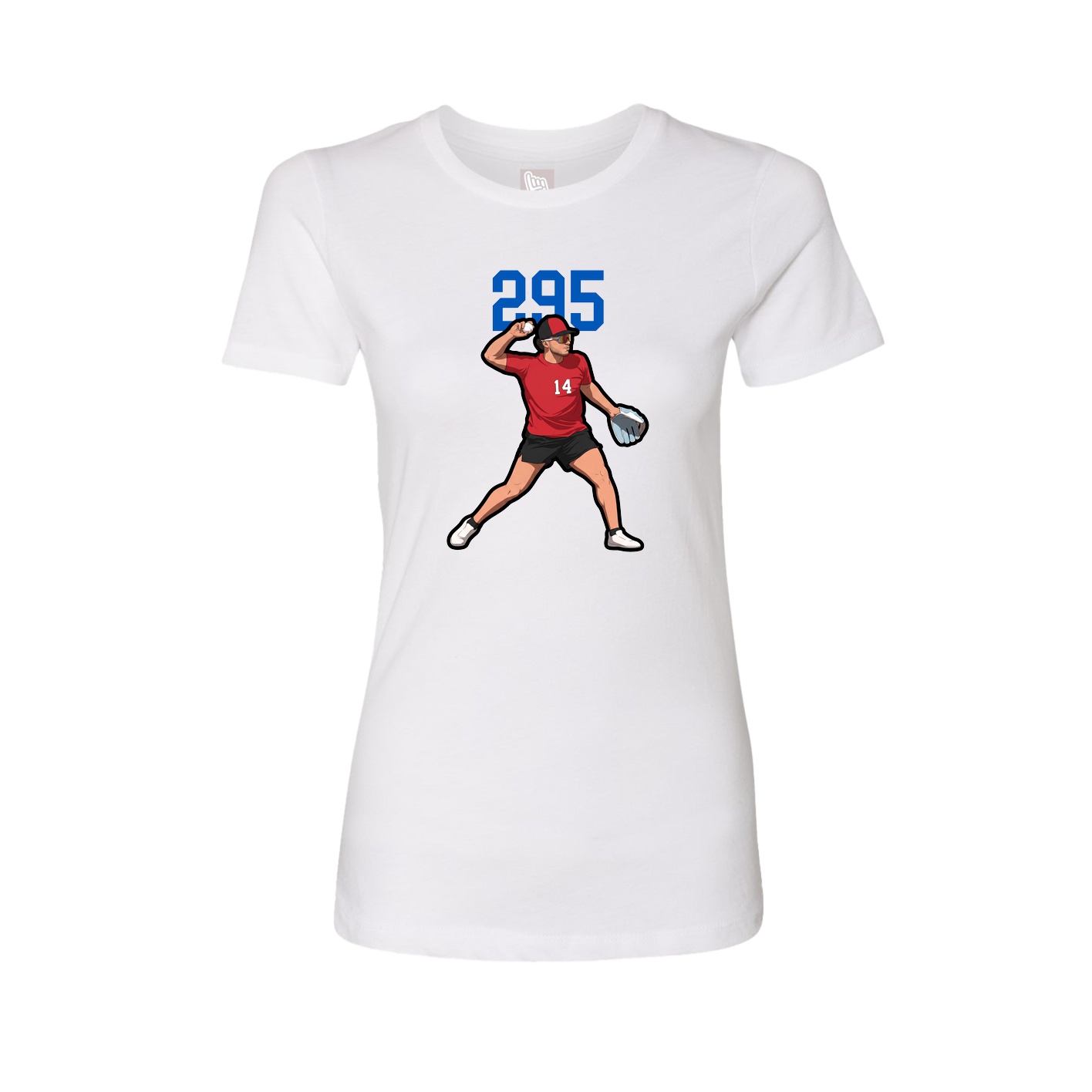 Womens Tee — Number Top in White