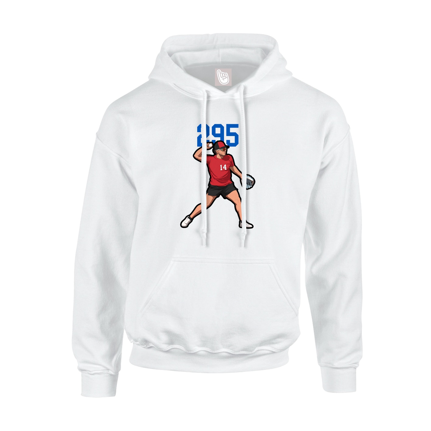 Hoodie — Number Top in White