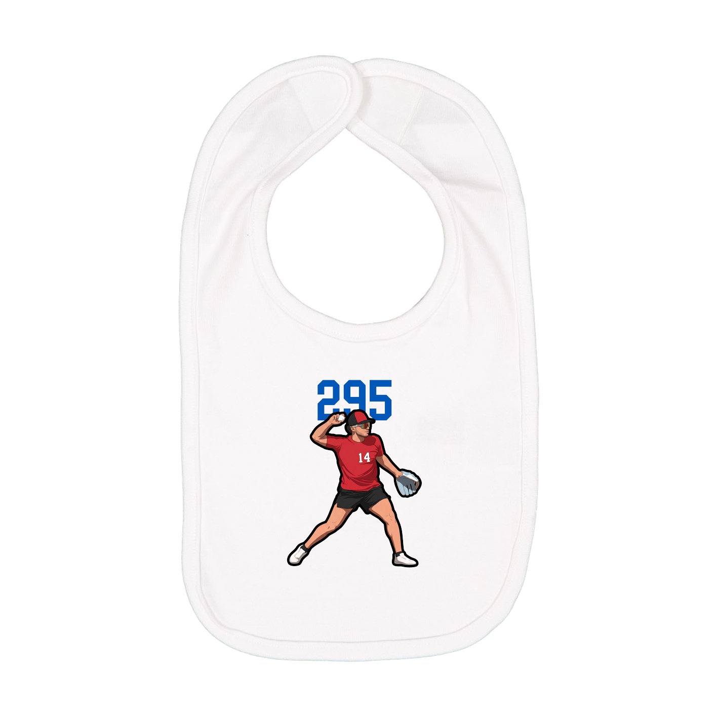Infant Bib — Number Top in White