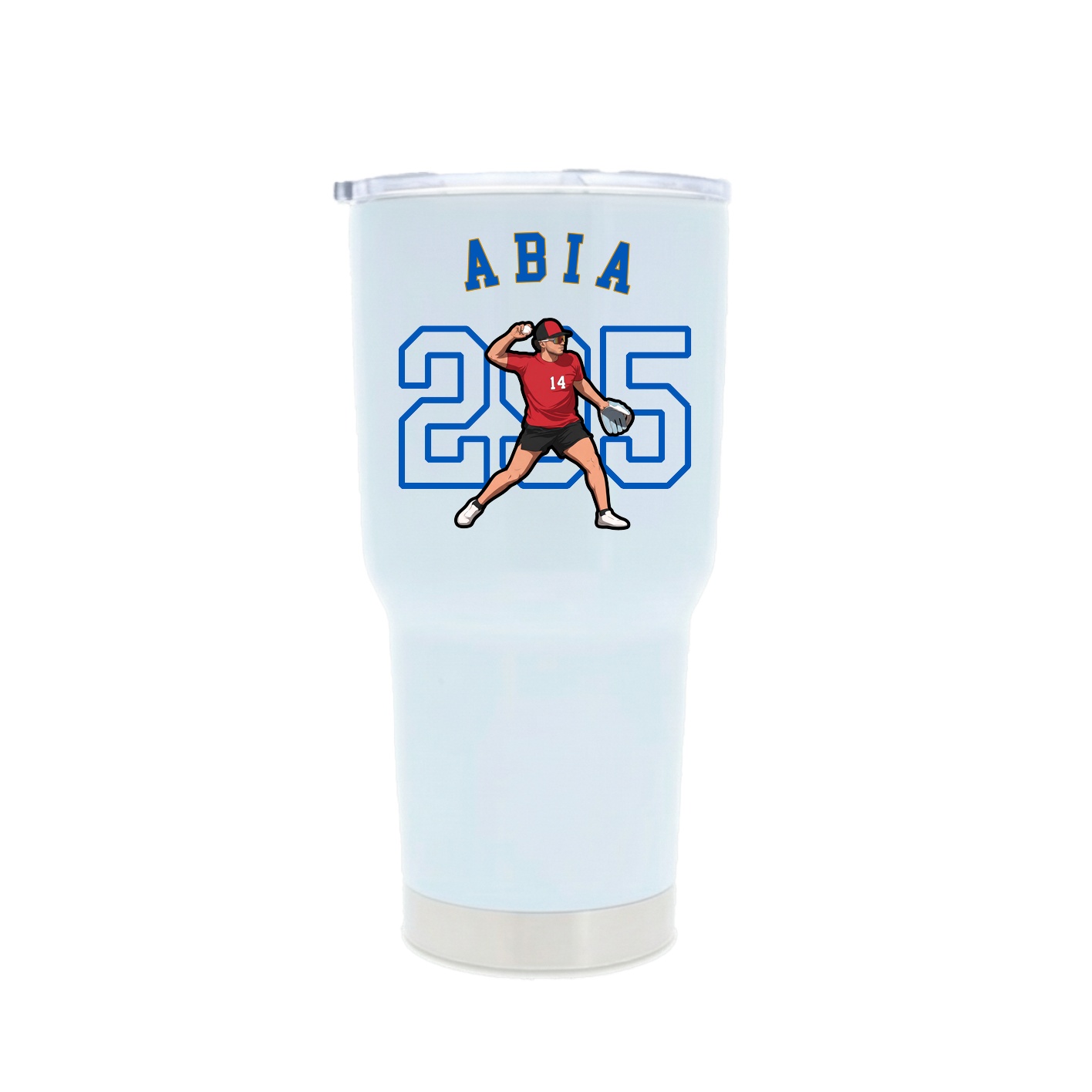 30oz Stainless Steel Tumbler — Shirsey Arch in White