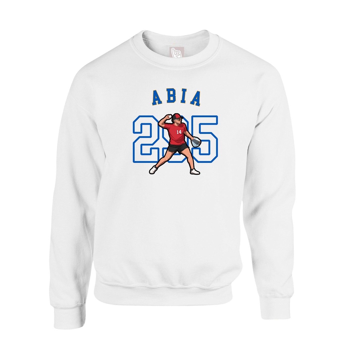 Fleece Crew — Shirsey Arch in White