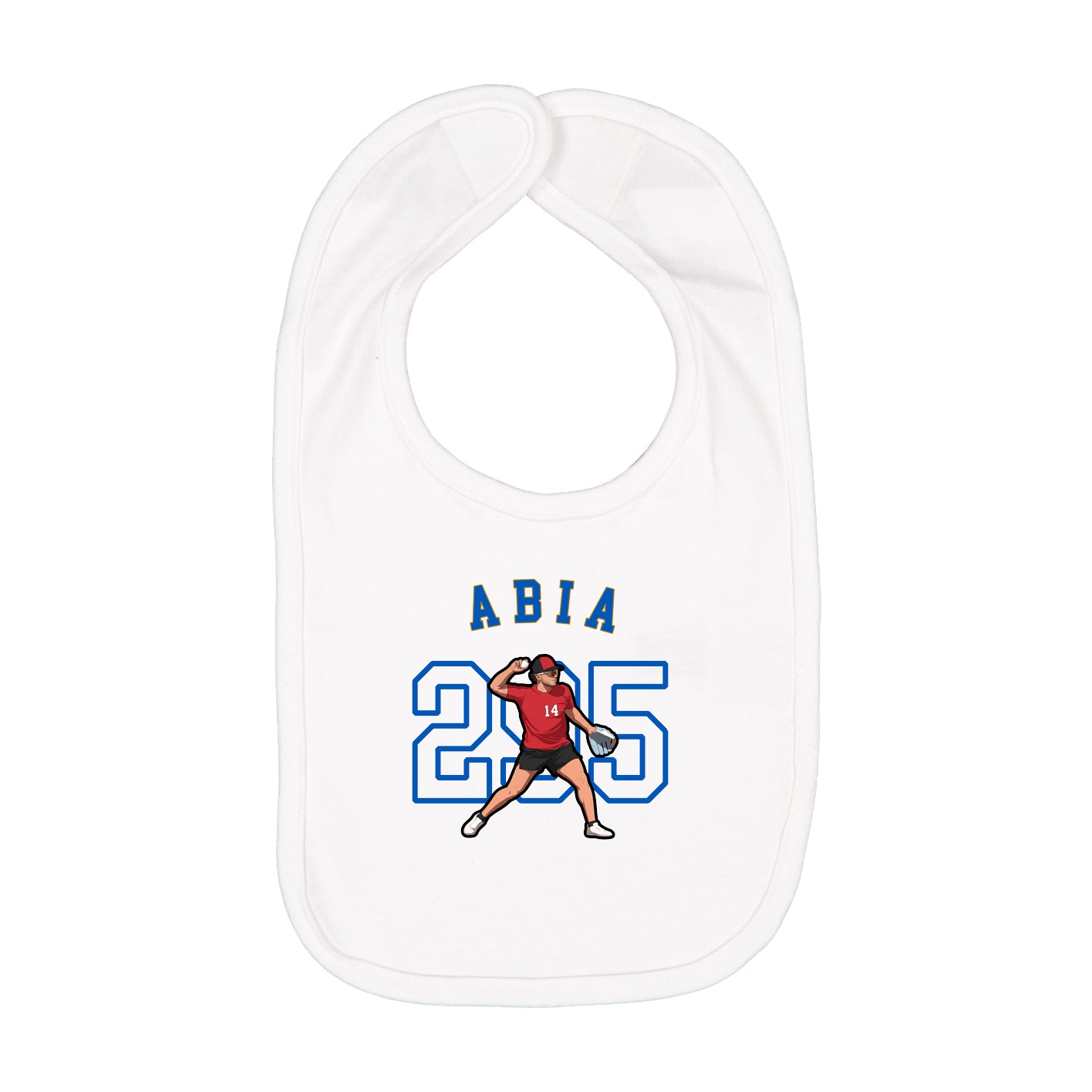 Infant Bib — Shirsey Arch in White