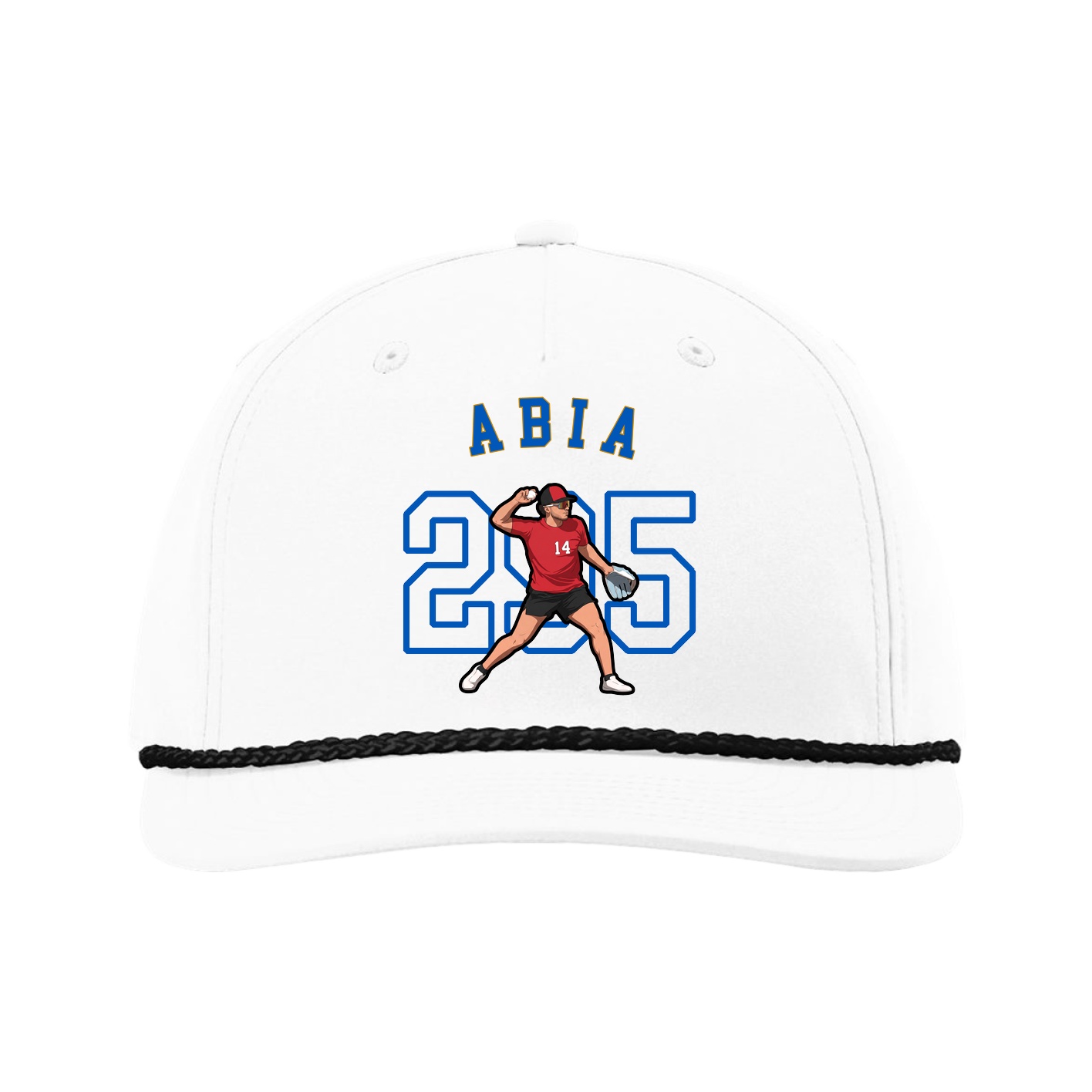 Five-Panel Classic Rope Cap — Shirsey Arch in White