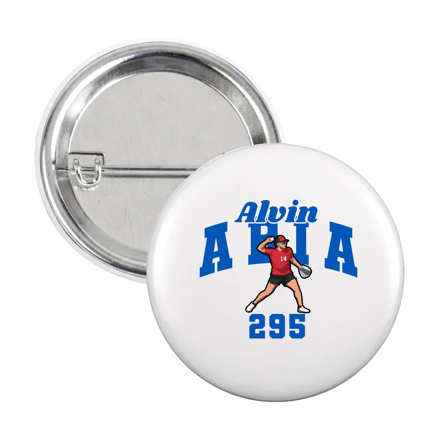 Game Day Button — Signature Arch in White
