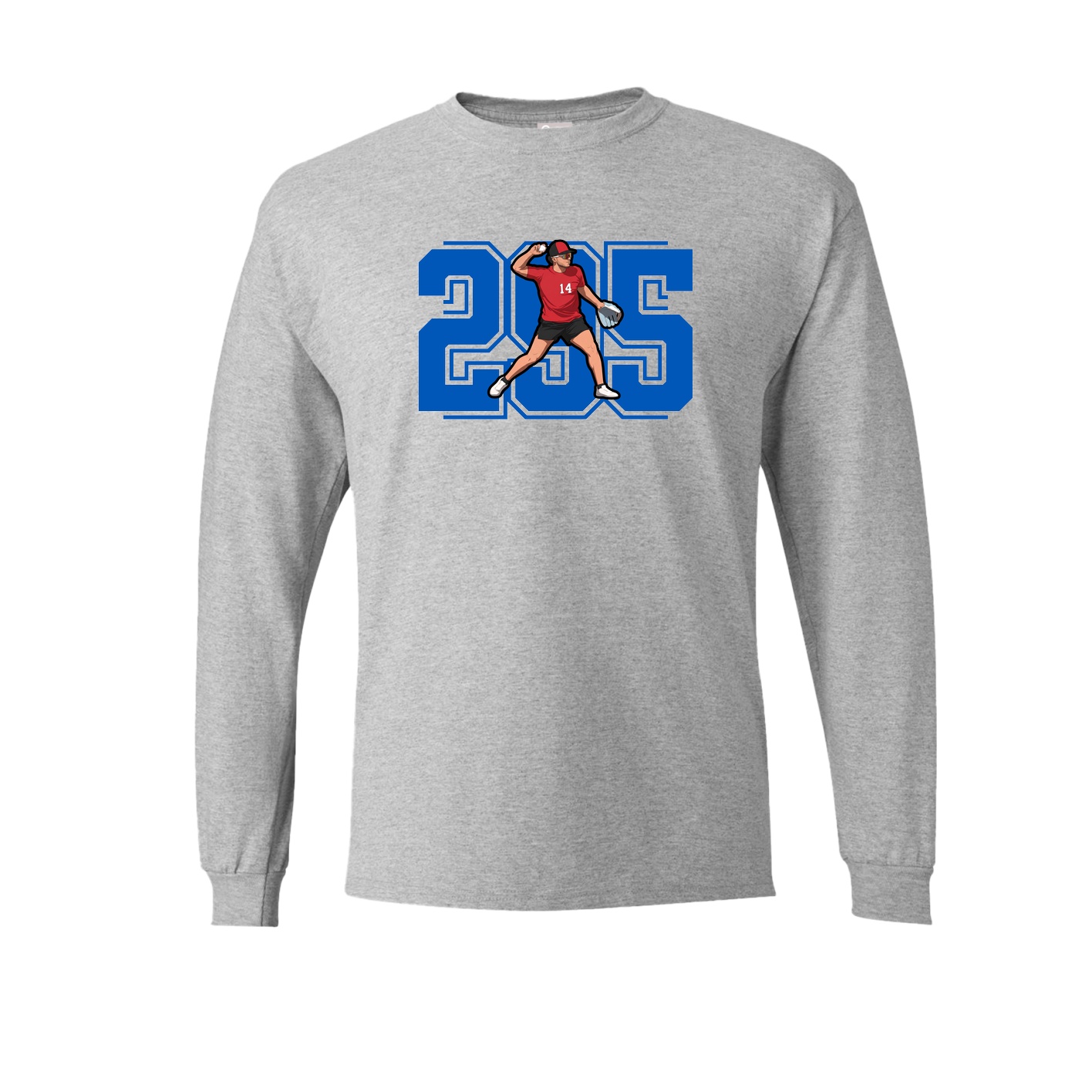 Long Sleeve Tee — Number in Grey
