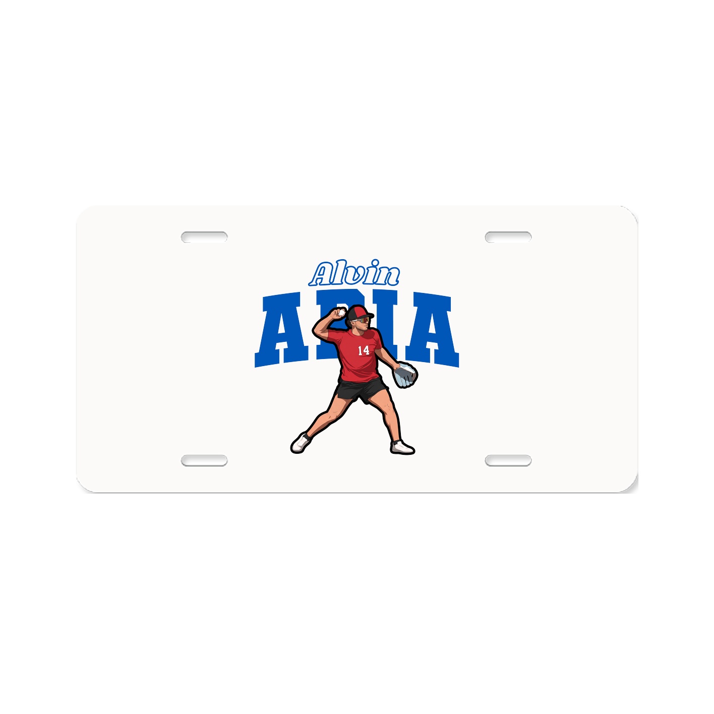 License Plate — Name Arch in Classic