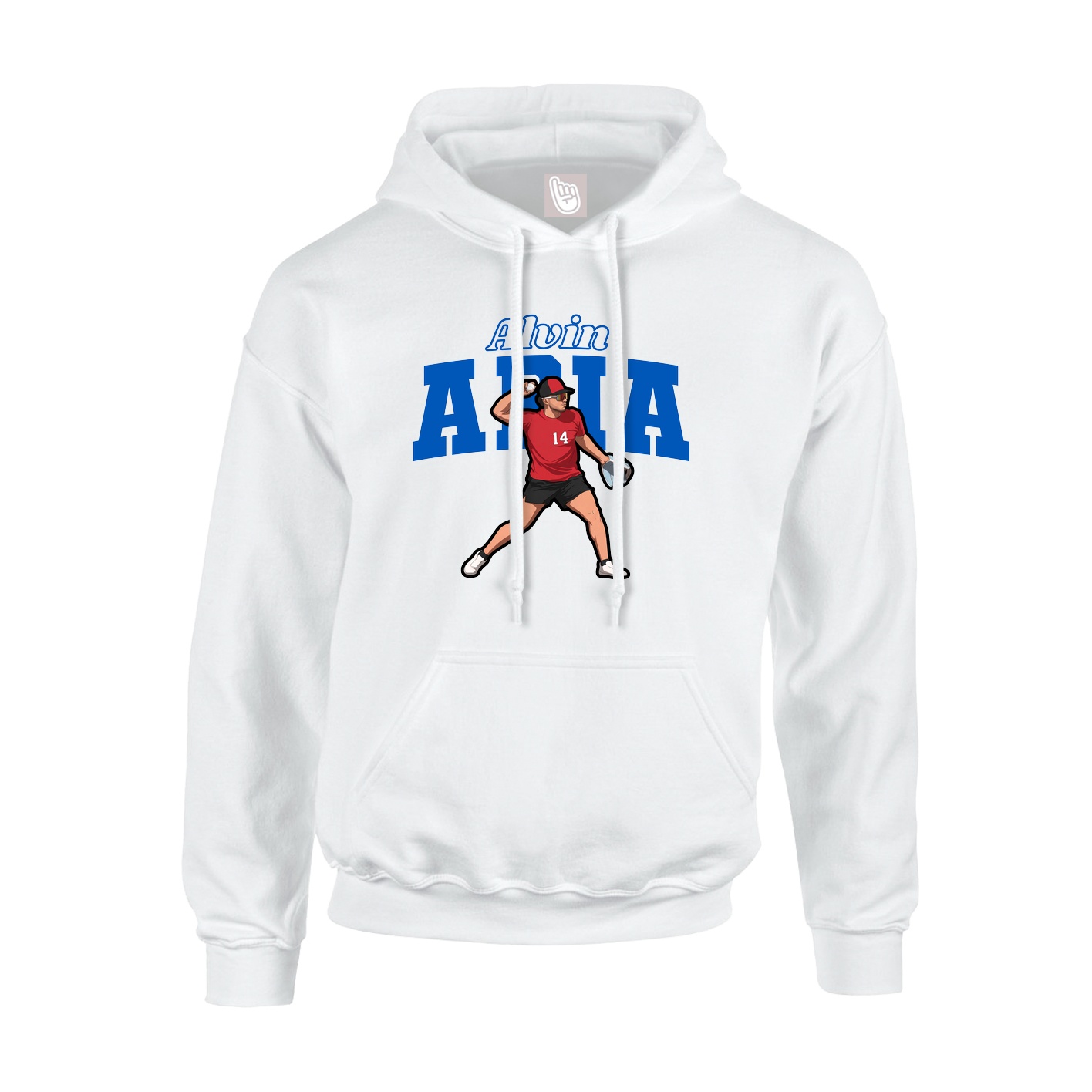 Hoodie — Name Arch in White