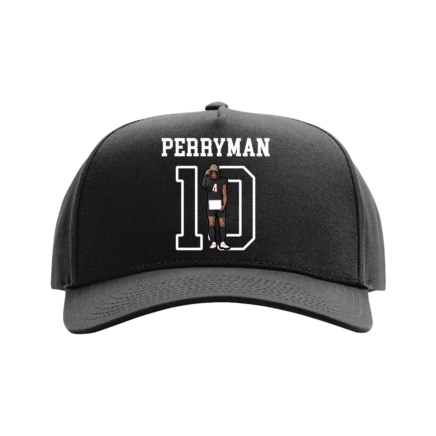 Full Fabric Five-Panel Champ Cap — Shirsey in Black