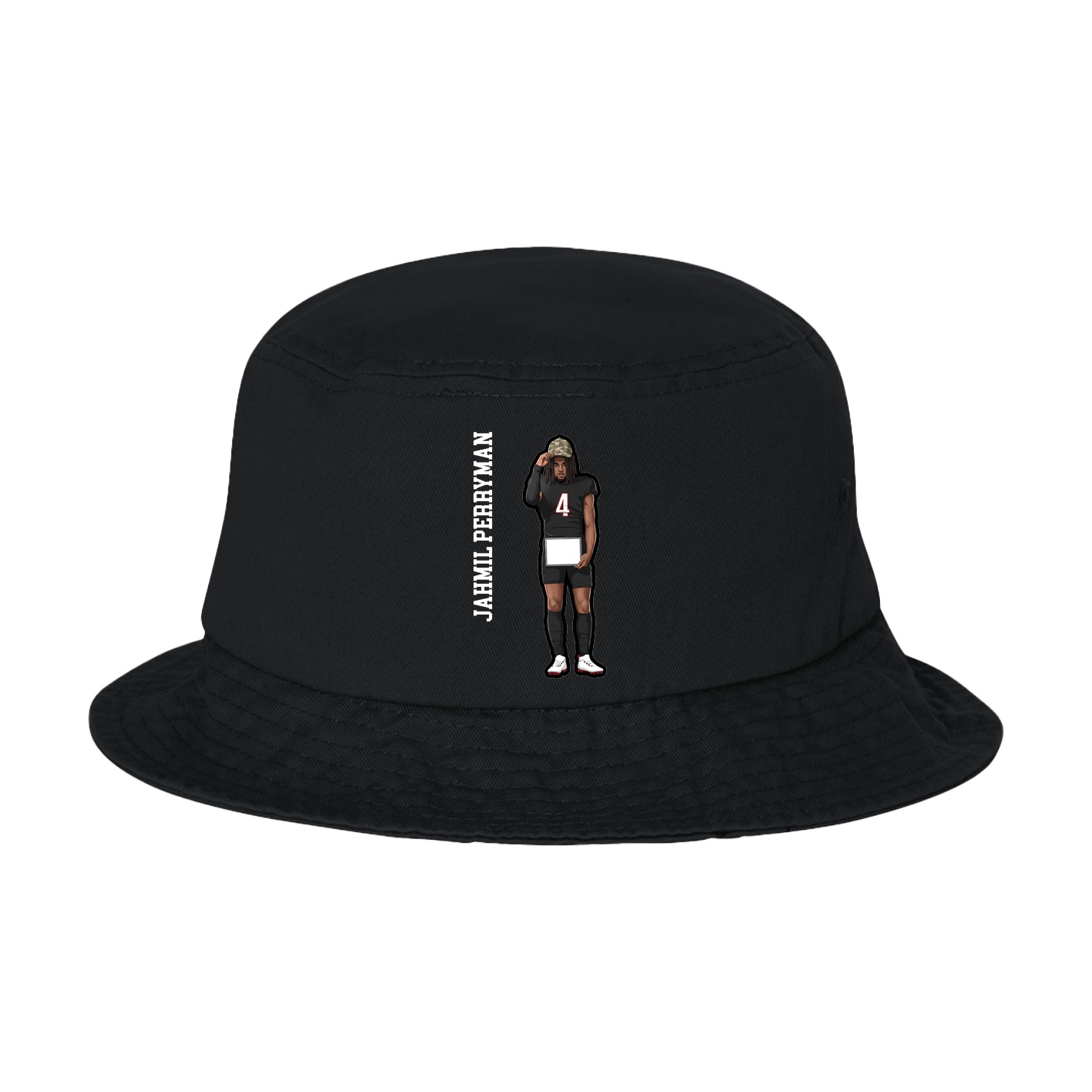 Bucket Cap — Name Vertical in Black
