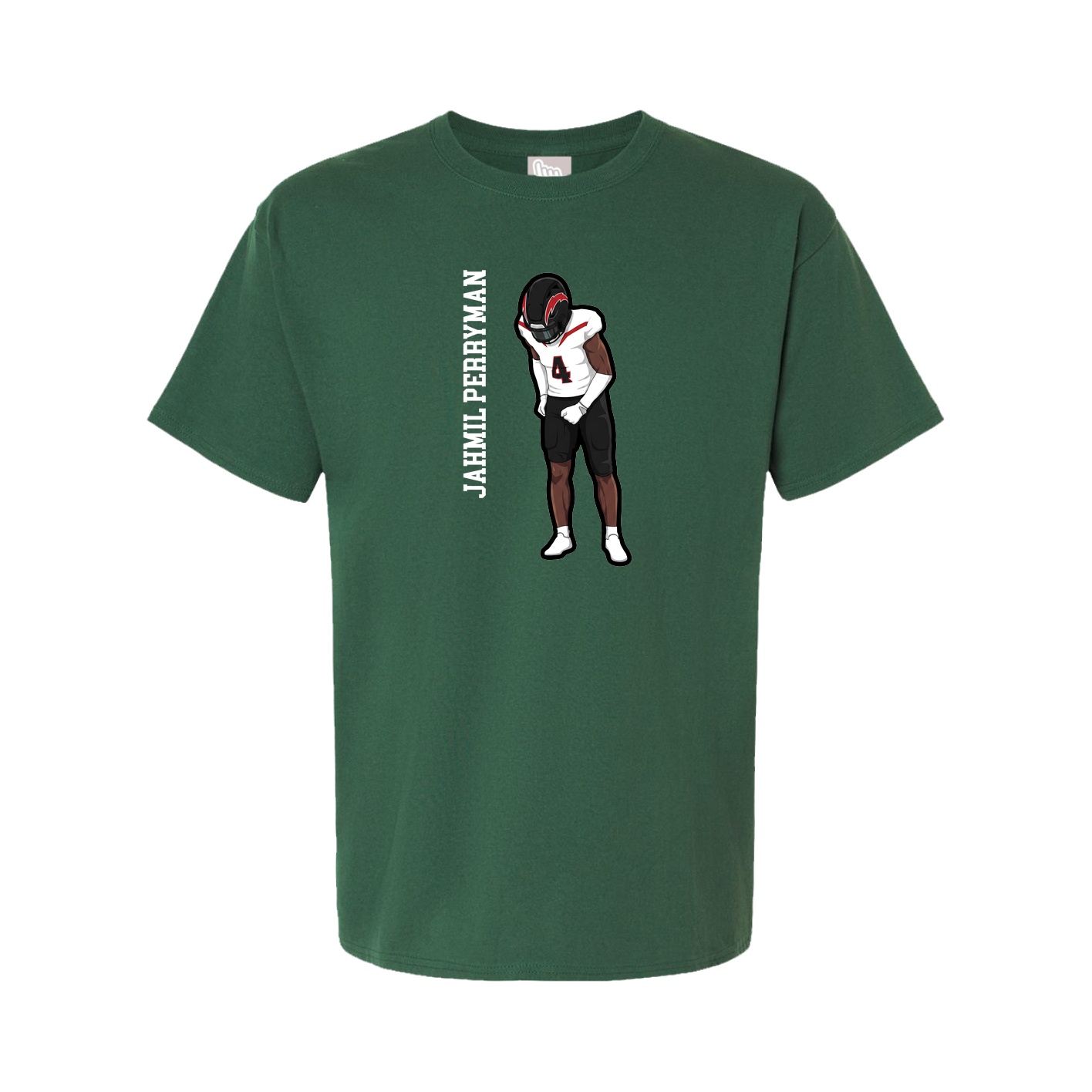 Tee — Name Vertical in Green