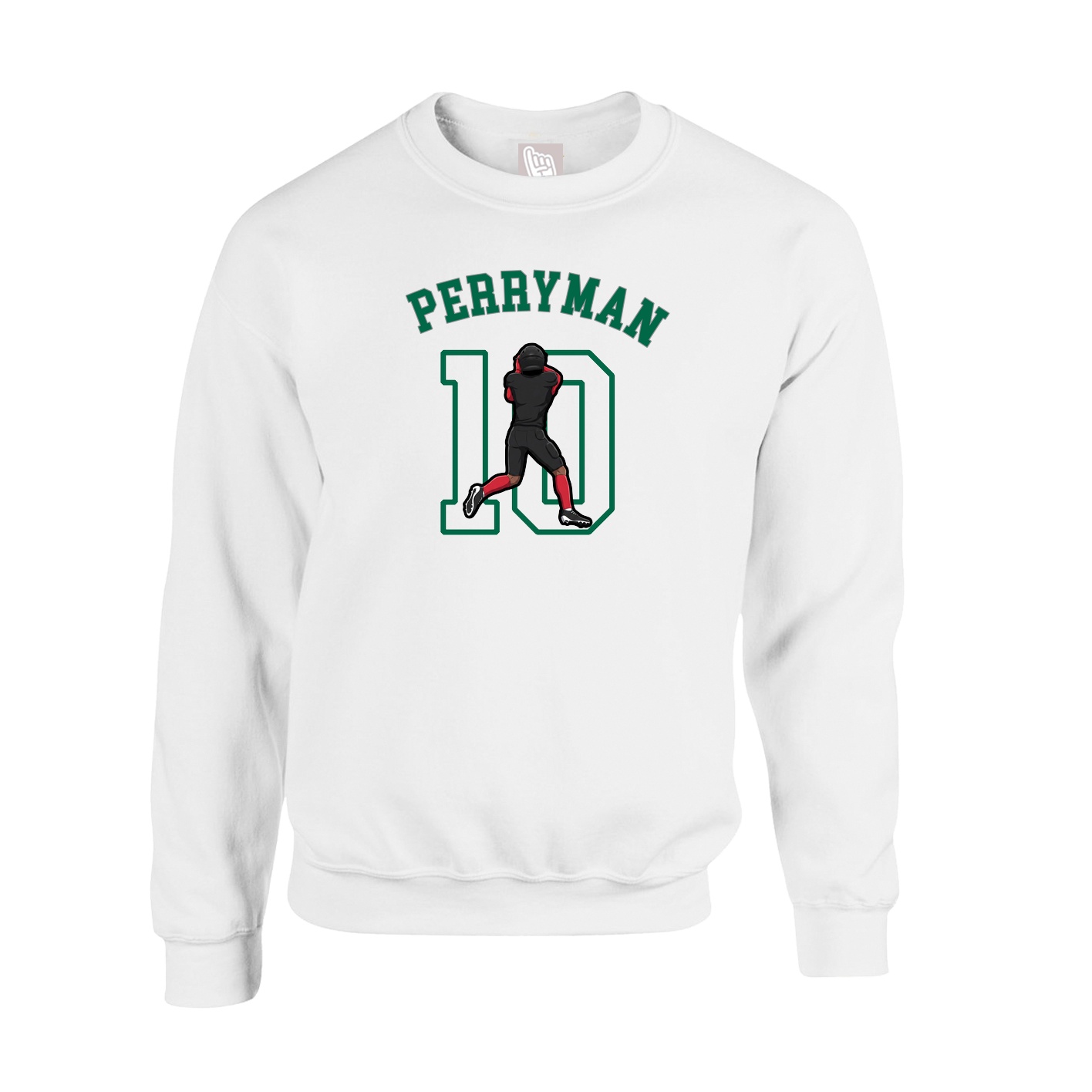 Fleece Crew — Shirsey Arch in White