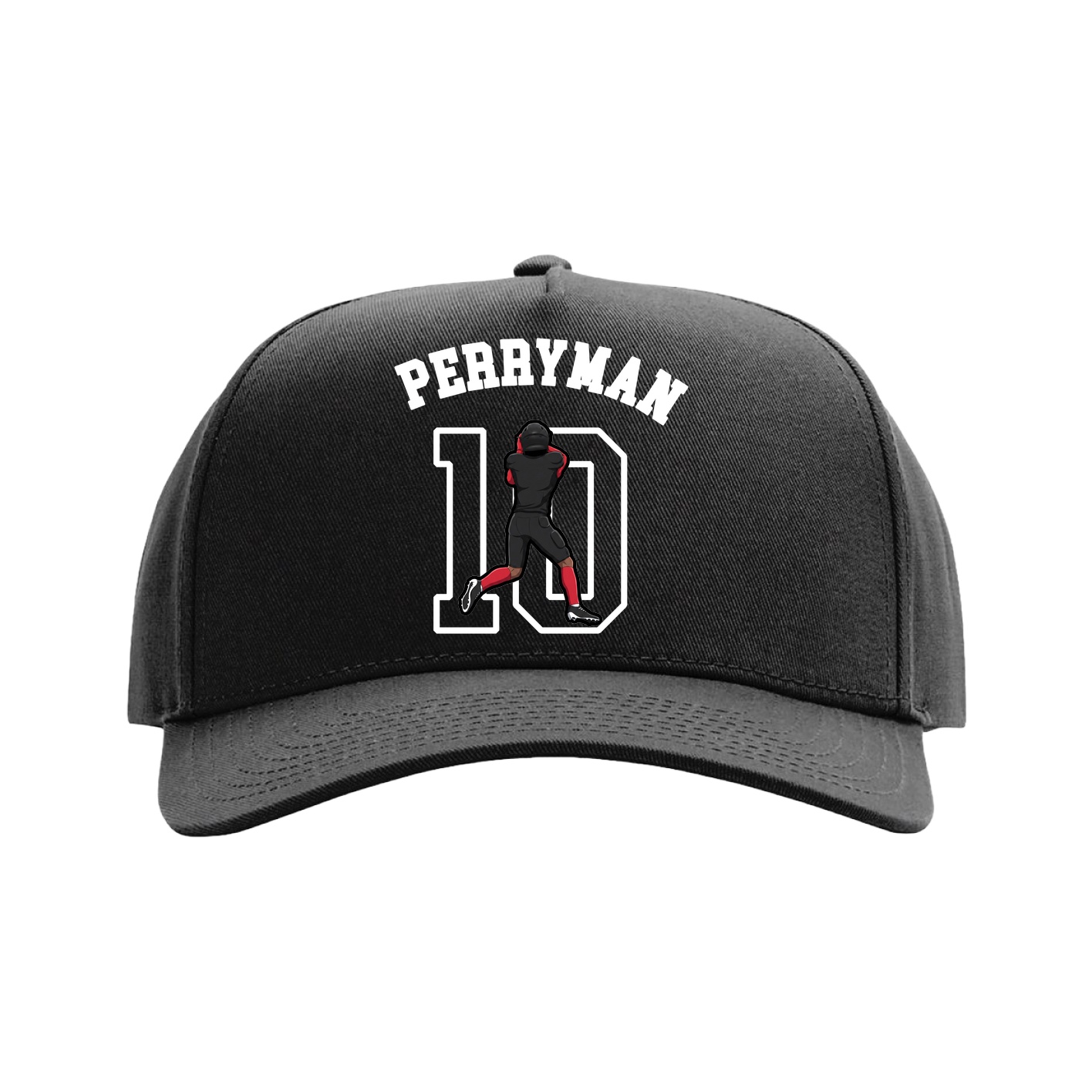 Full Fabric Five-Panel Champ Cap — Shirsey Arch in Black