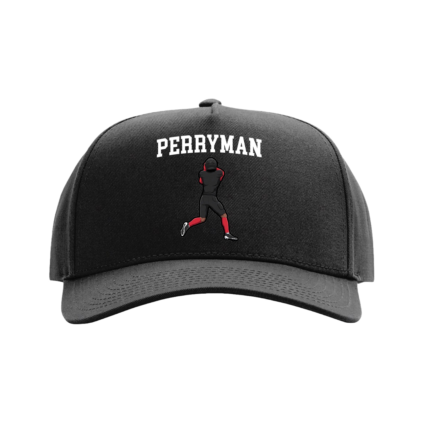 Full Fabric Five-Panel Champ Cap — Shirsey in Black