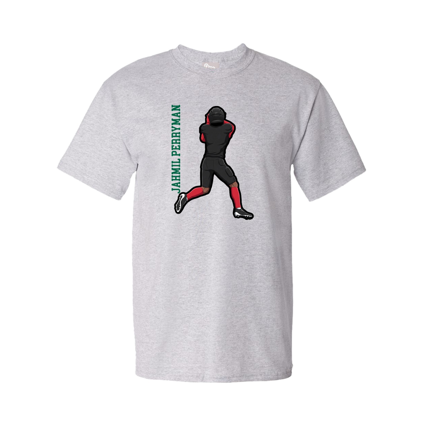 Tee — Name Vertical in Grey