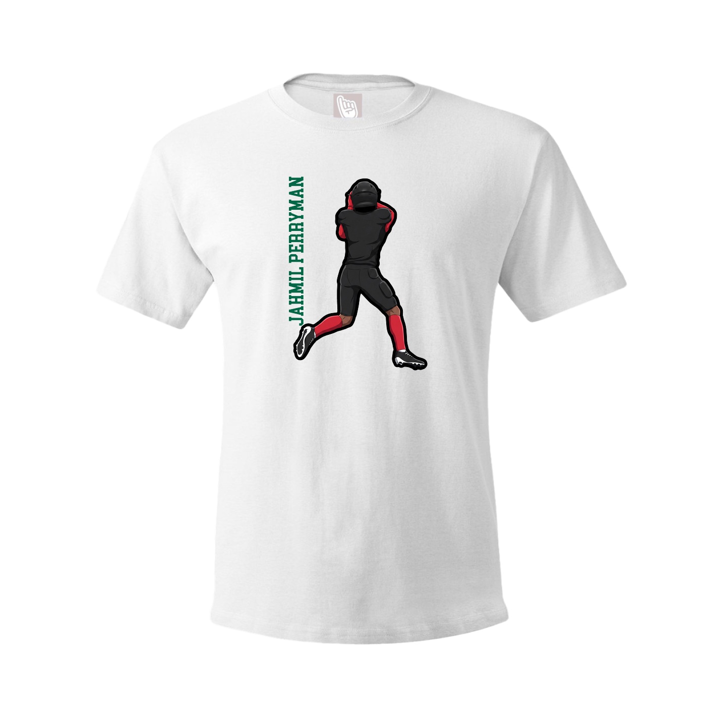 Tee — Name Vertical in White