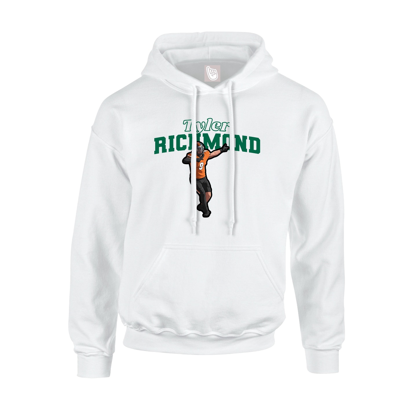 Hoodie — Name Arch in White