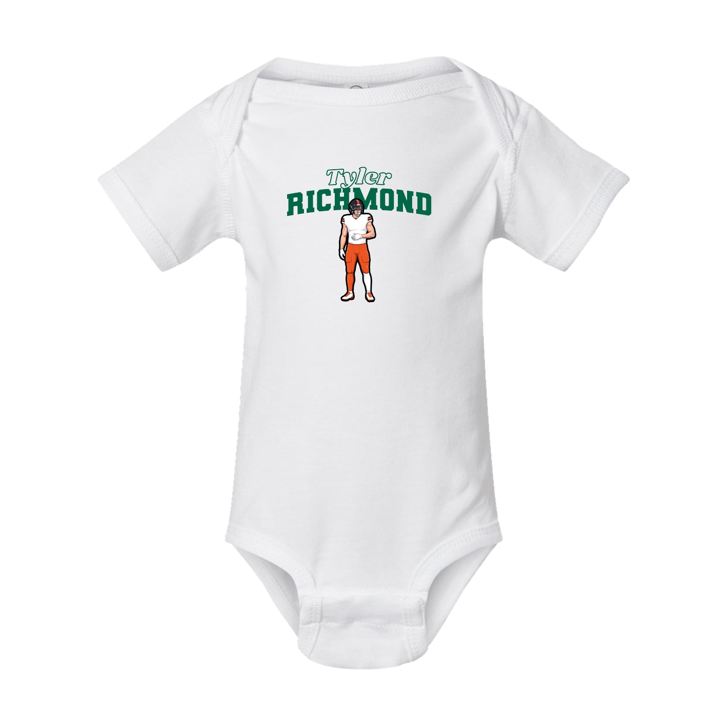 Baby Onesie — Name Arch in White
