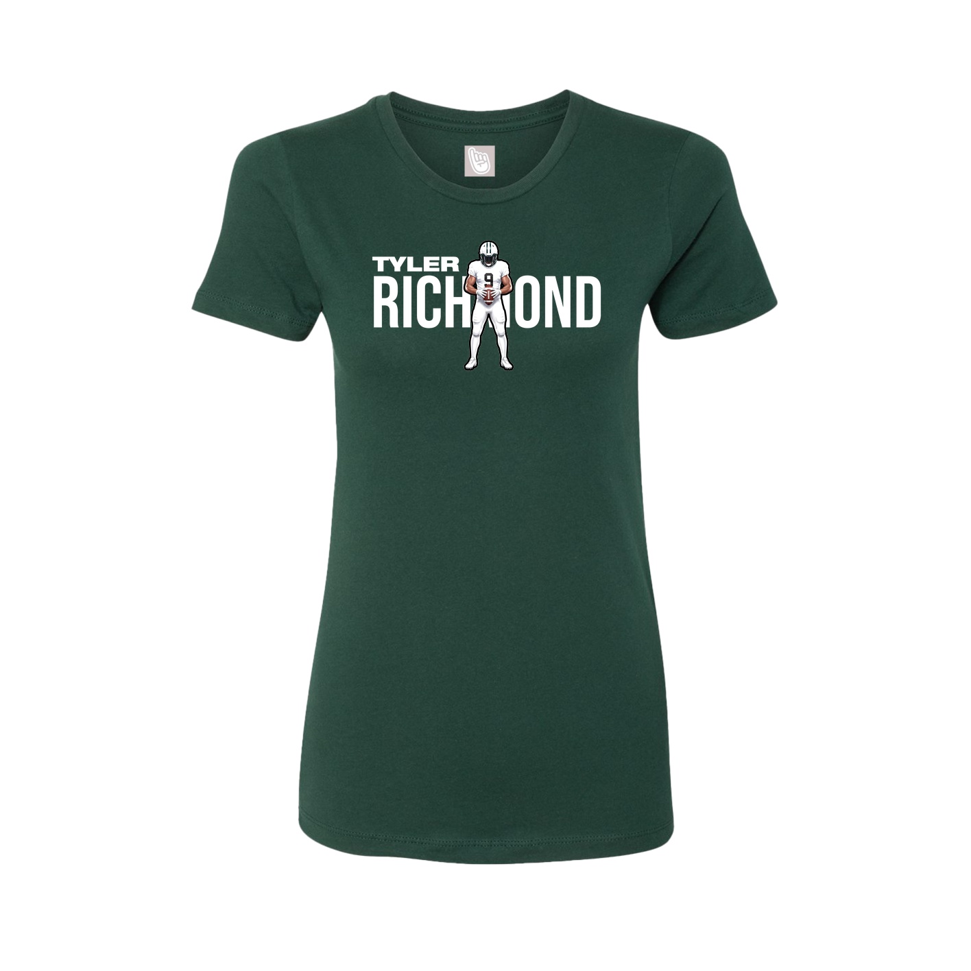 Fitted Women's Tee — Player Name in Green