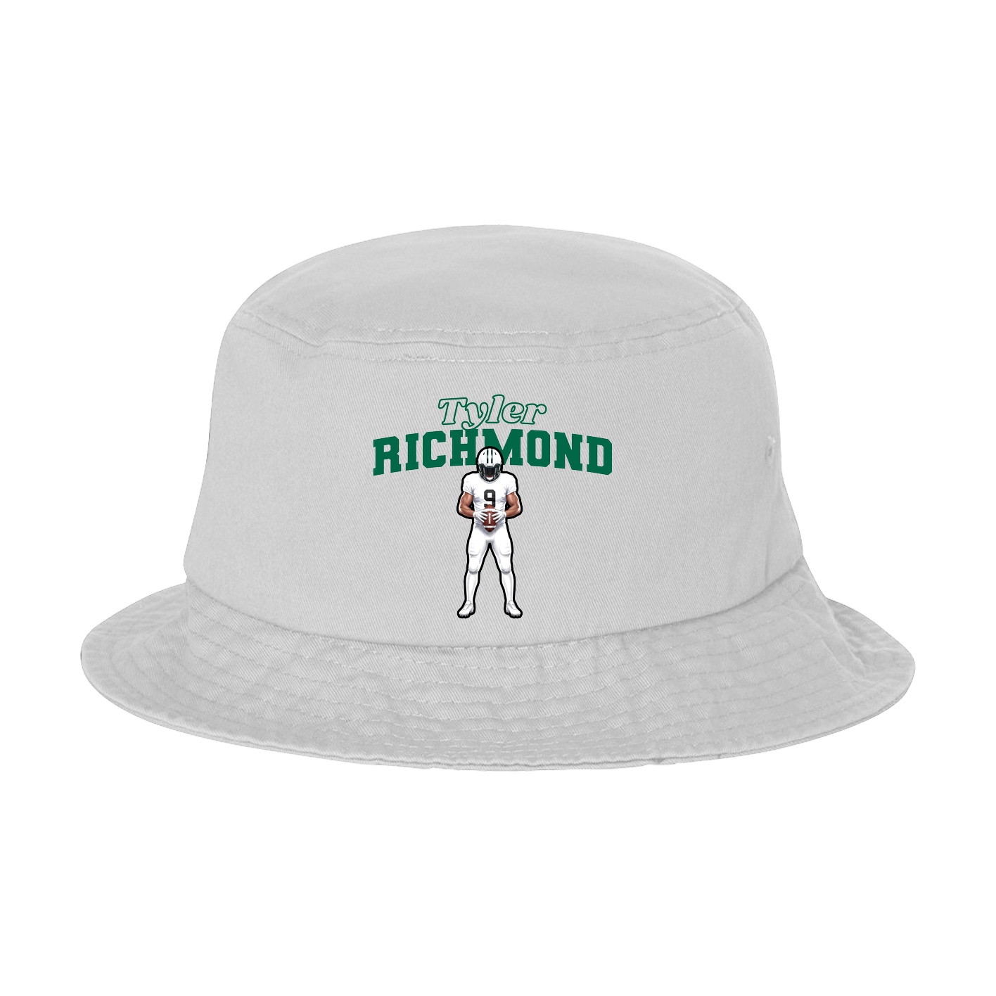 Bucket Cap — Name Arch in White