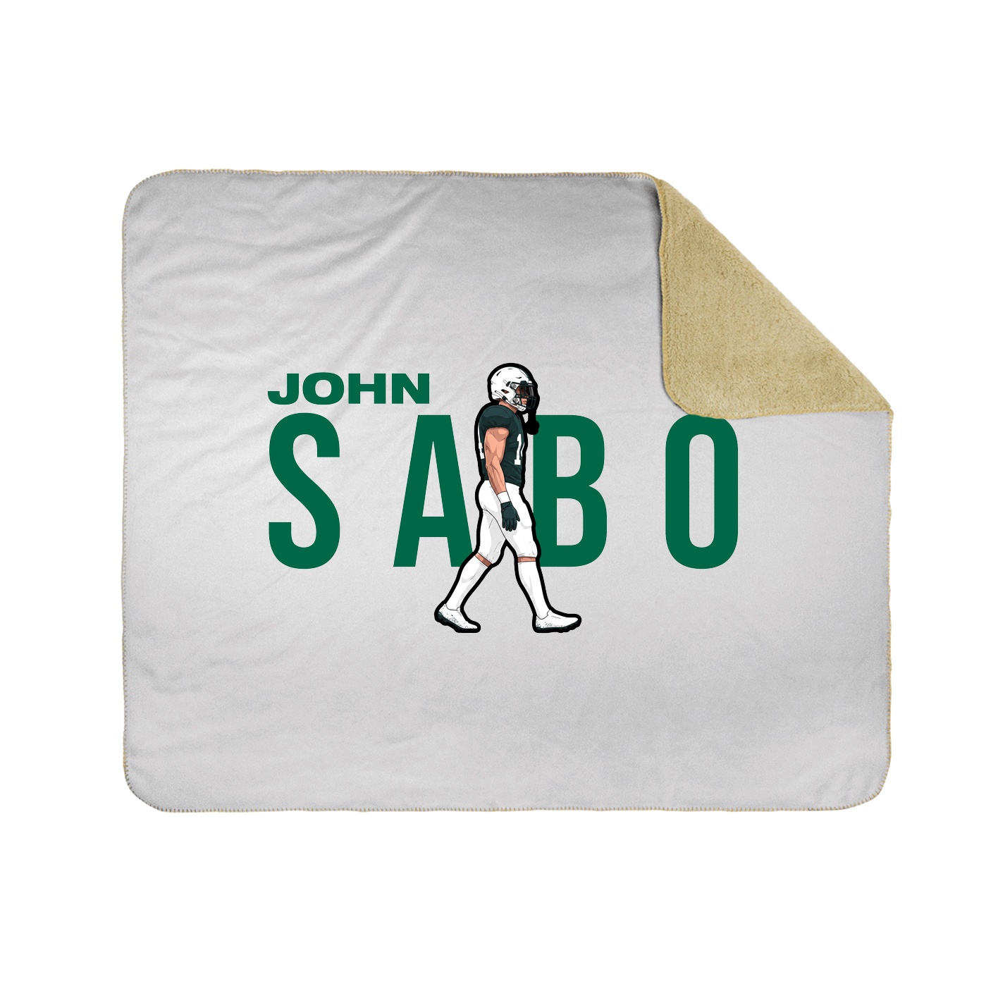Throw Blanket — Player Name in White