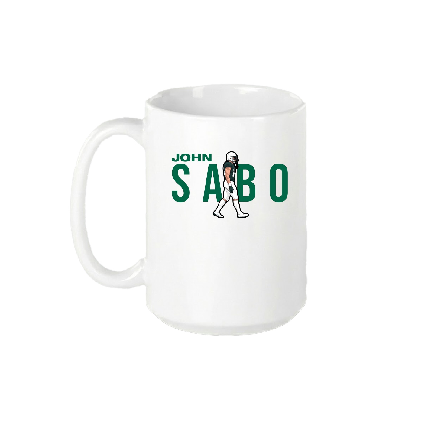 15oz Coffee Mug — Player Name in White